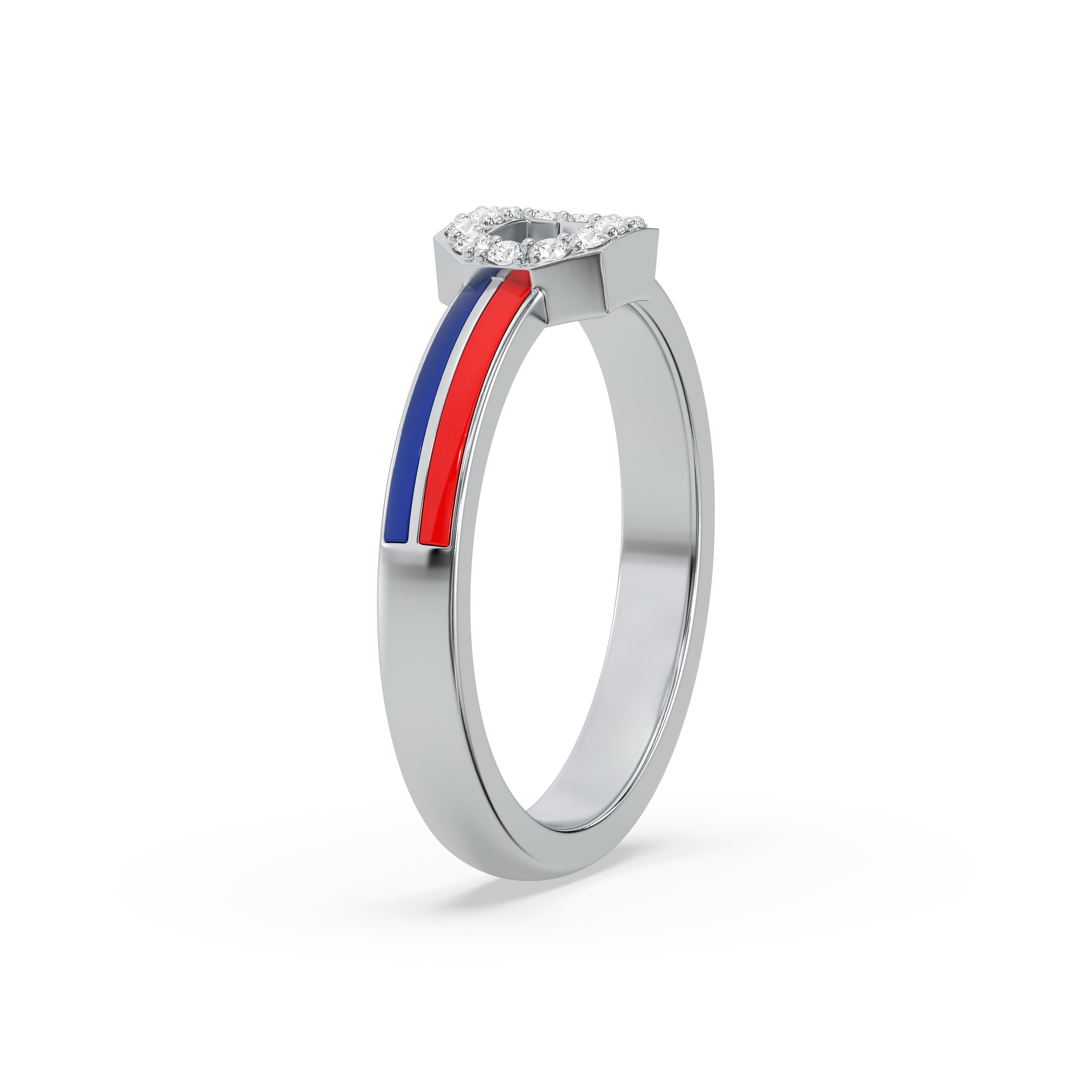 The Chrome Fusion - Lab Diamond Fashion Silver Ring