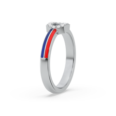 The Chrome Fusion - Lab Diamond Fashion Silver Ring