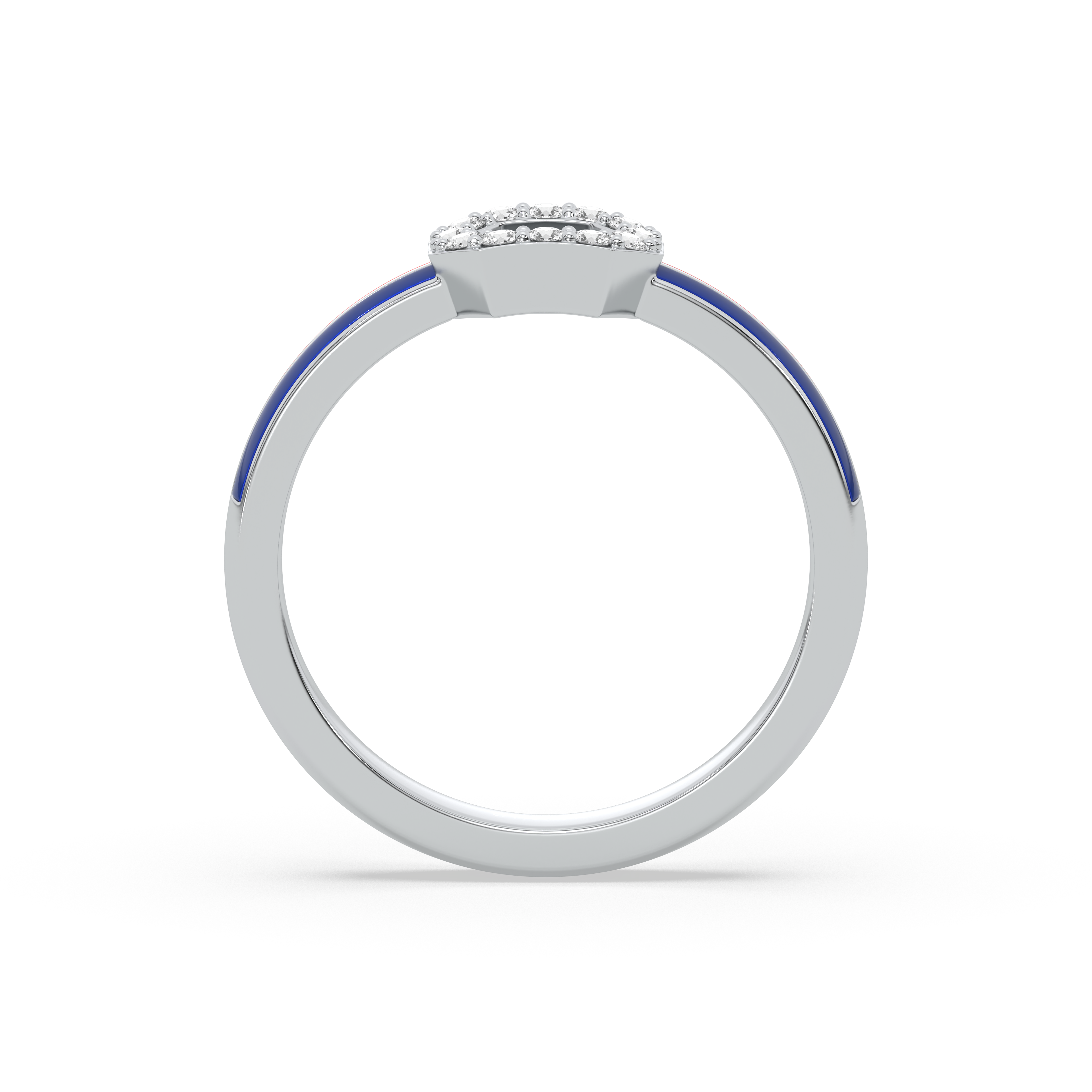 The Chrome Fusion - Lab Diamond Fashion Silver Ring