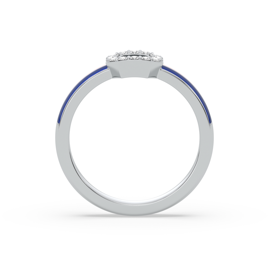 The Chrome Fusion - Lab Diamond Fashion Silver Ring