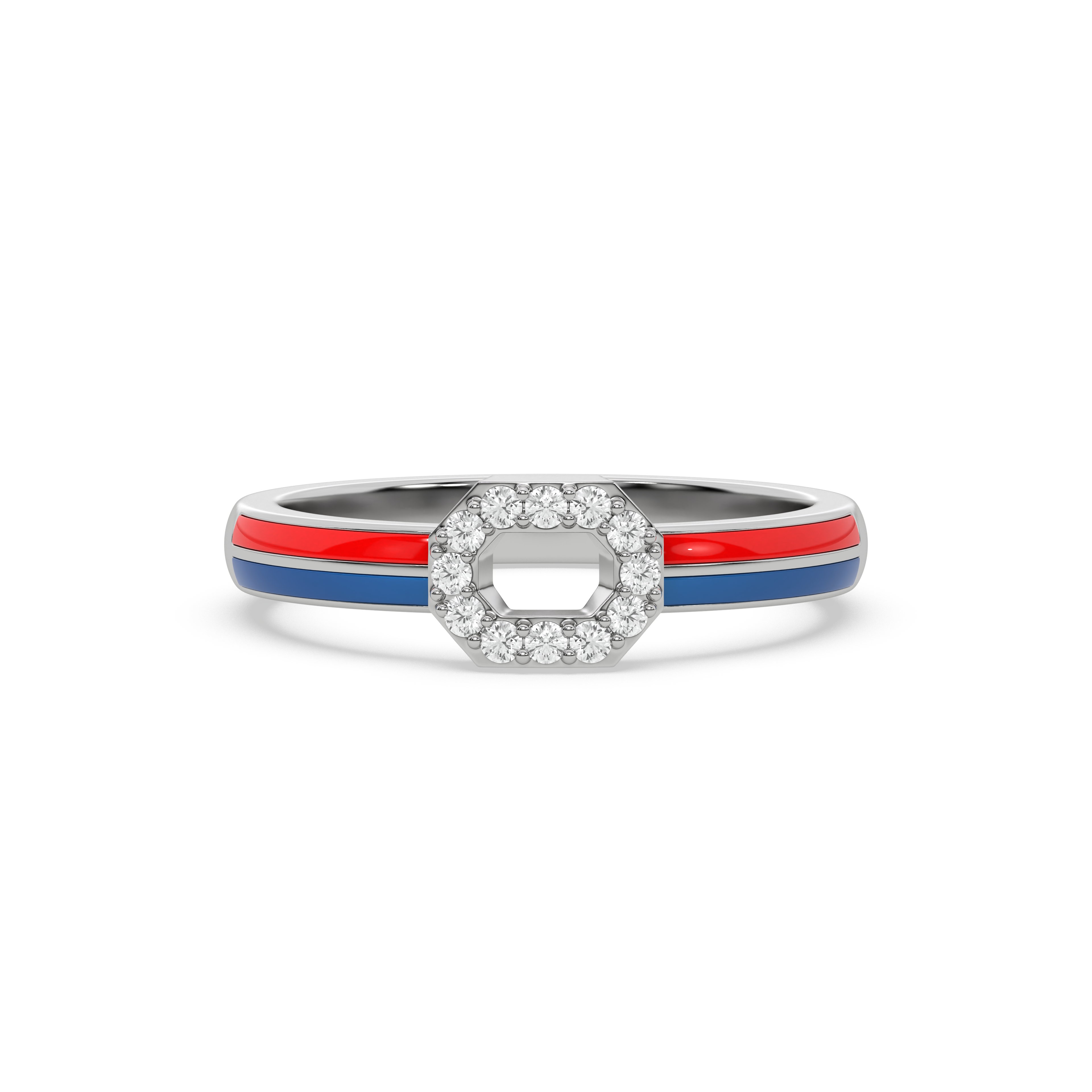 The Chrome Fusion - Lab Diamond Fashion Silver Ring Secondary image