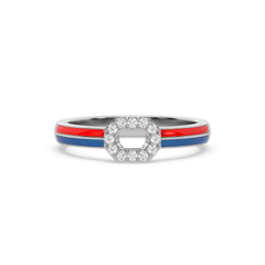 The Chrome Fusion - Lab Diamond Fashion Silver Ring