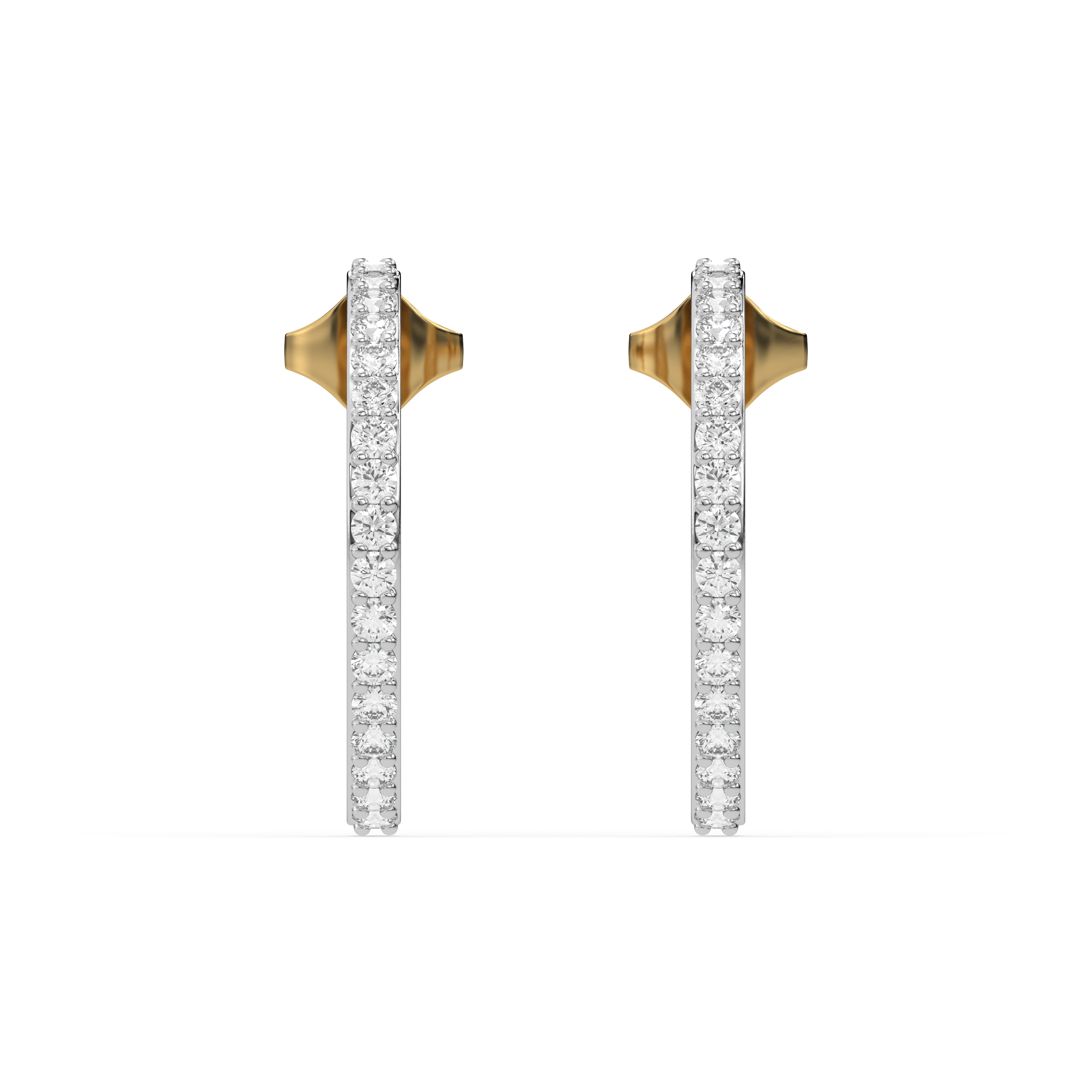 Classic Diamond Hoops - Lab Diamond Earrings