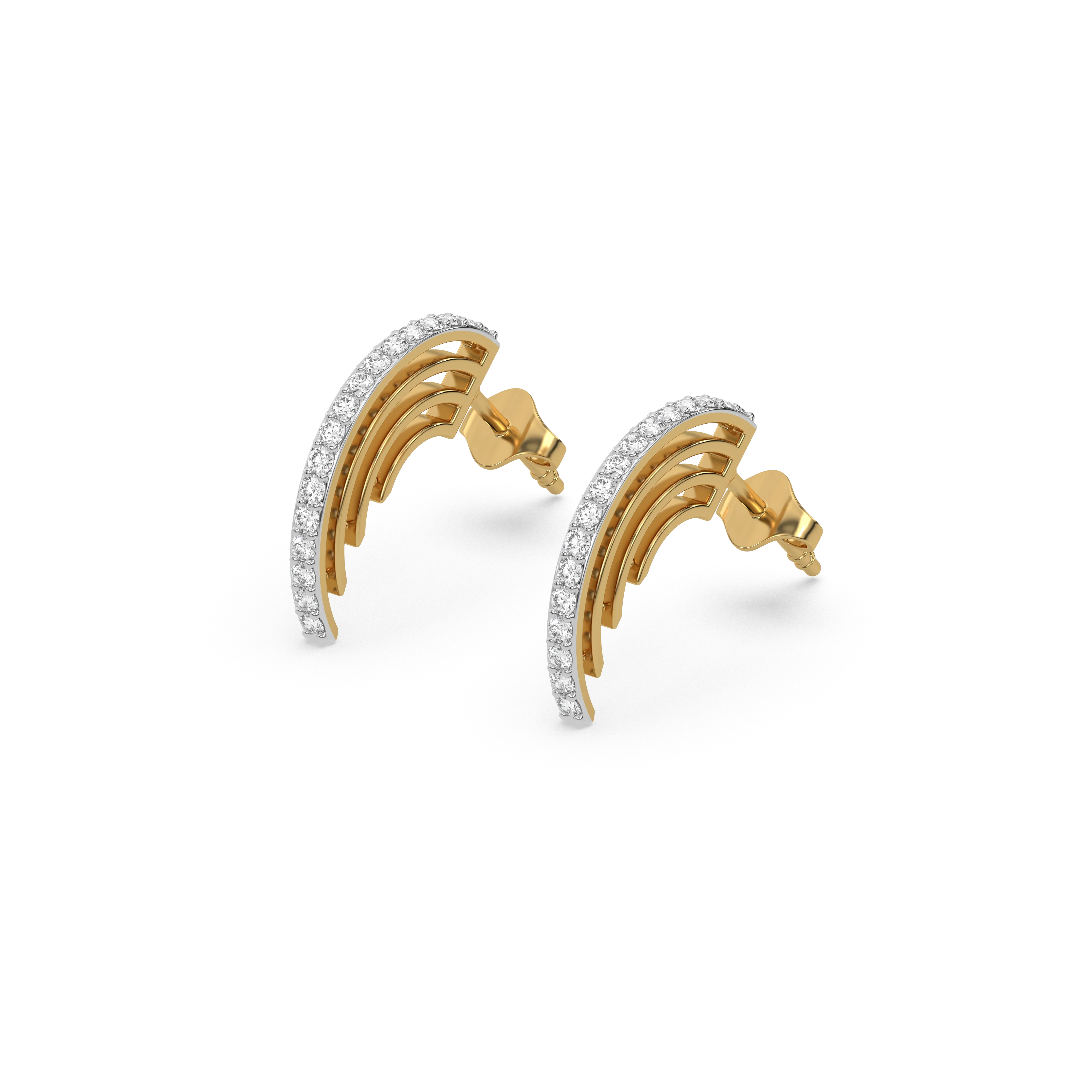Classic Diamond Hoops - Lab Diamond Earrings Main image