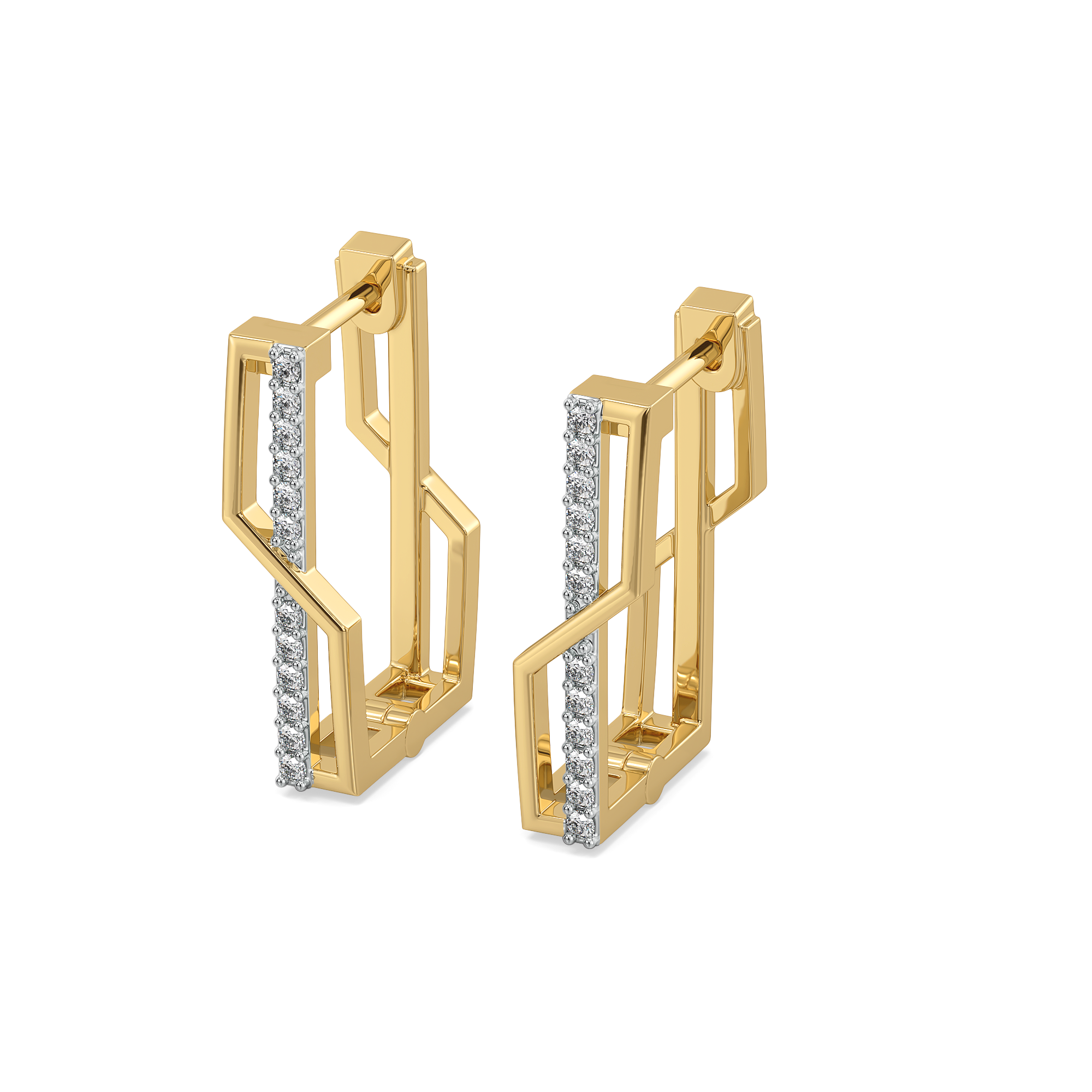 Classic Snug Huggies - Lab Diamond Earrings Main image
