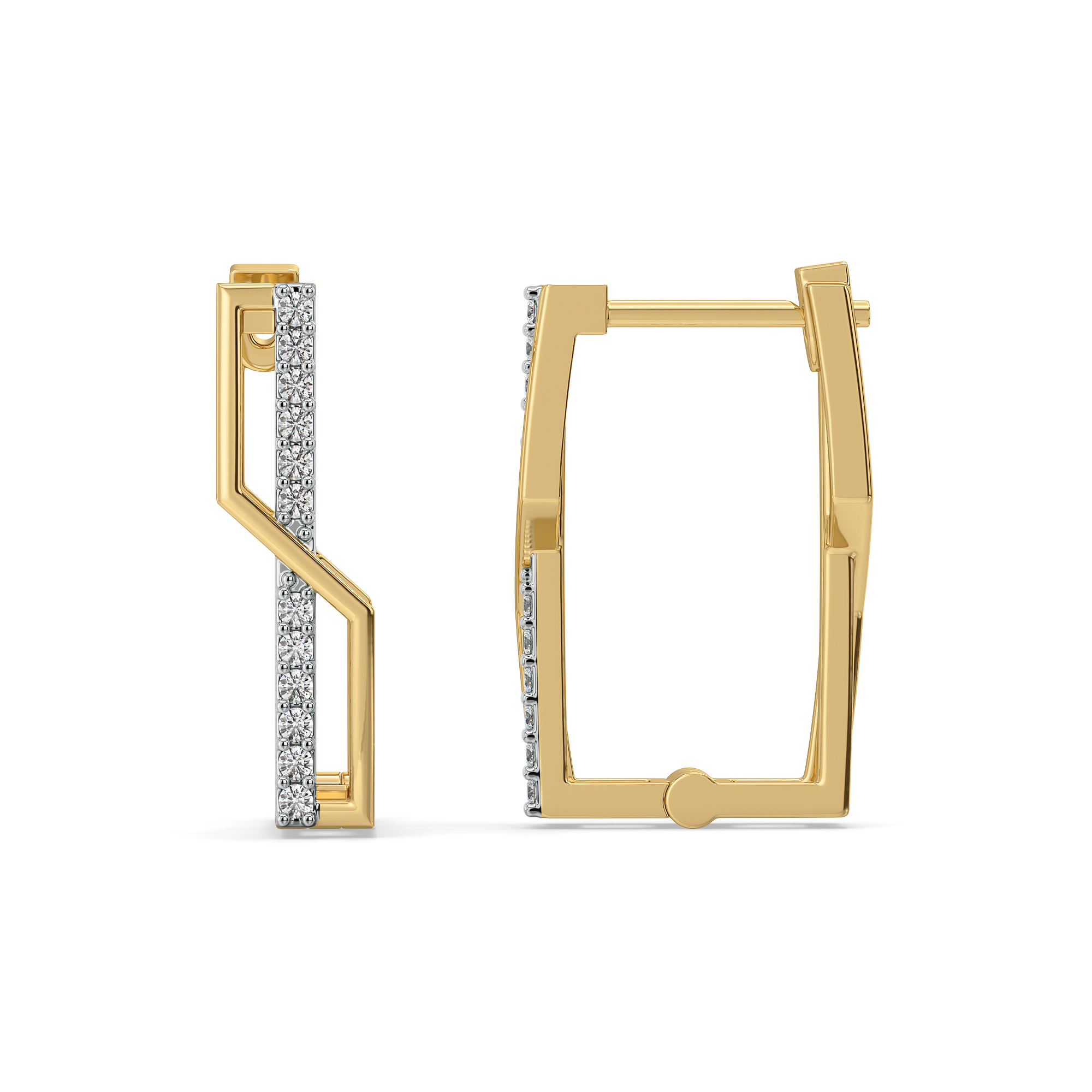 Classic Snug Huggies - Lab Diamond Earrings