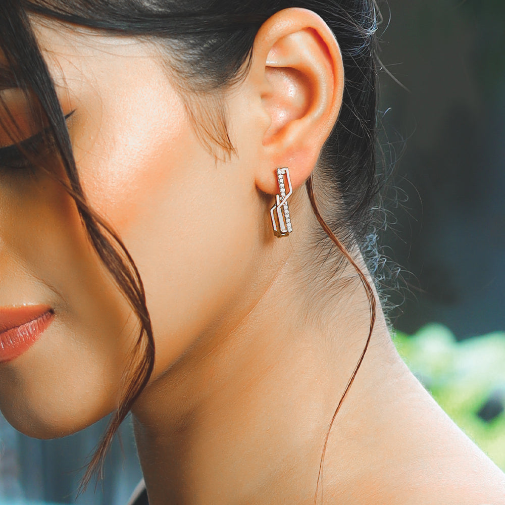 Classic Snug Huggies - Lab Diamond Earrings Secondary image