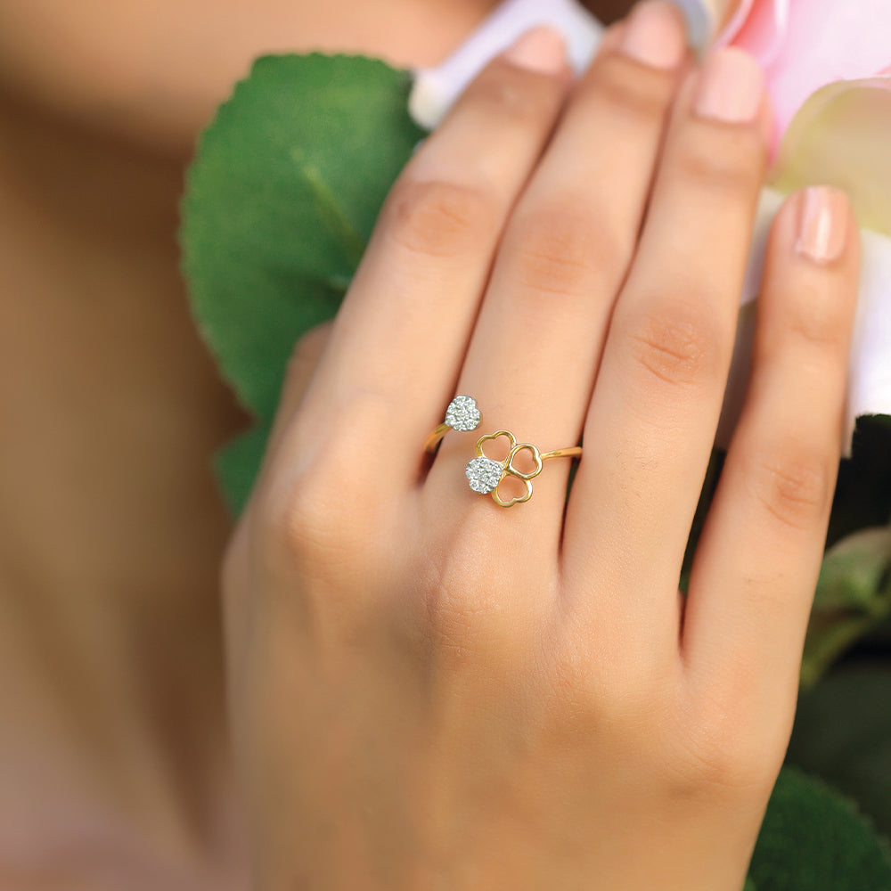 Clover Luxe - Lab Diamond Open Top Ring Secondary image