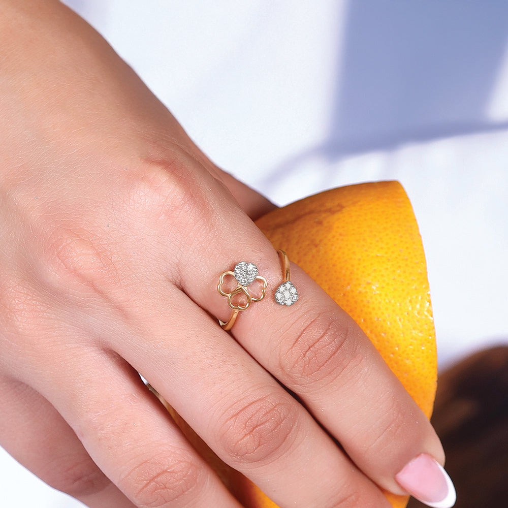 Clover Luxe - Lab Diamond Open Top Ring