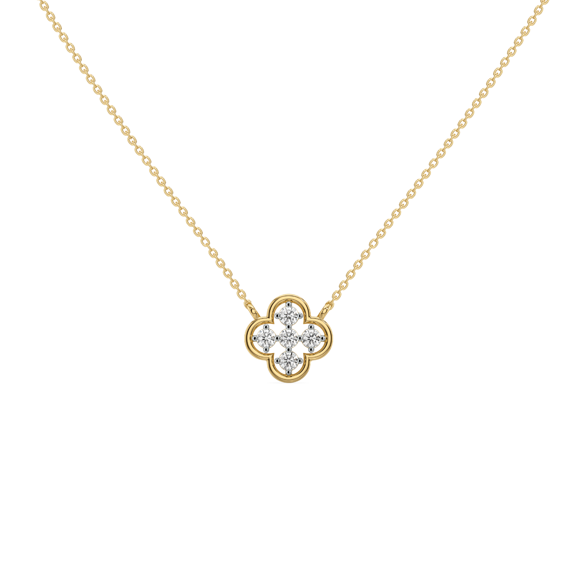 Clover - Lab Diamond Pendant Necklace Main image