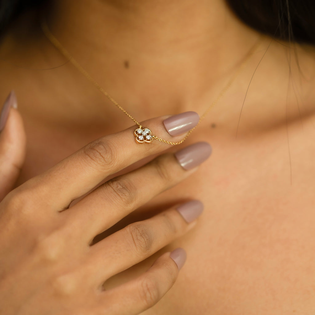 Clover - Lab Diamond Pendant Necklace