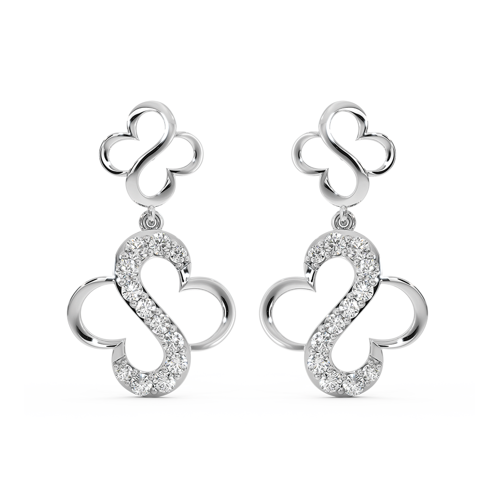 Clover S-Drops - Lab Diamond Earrings