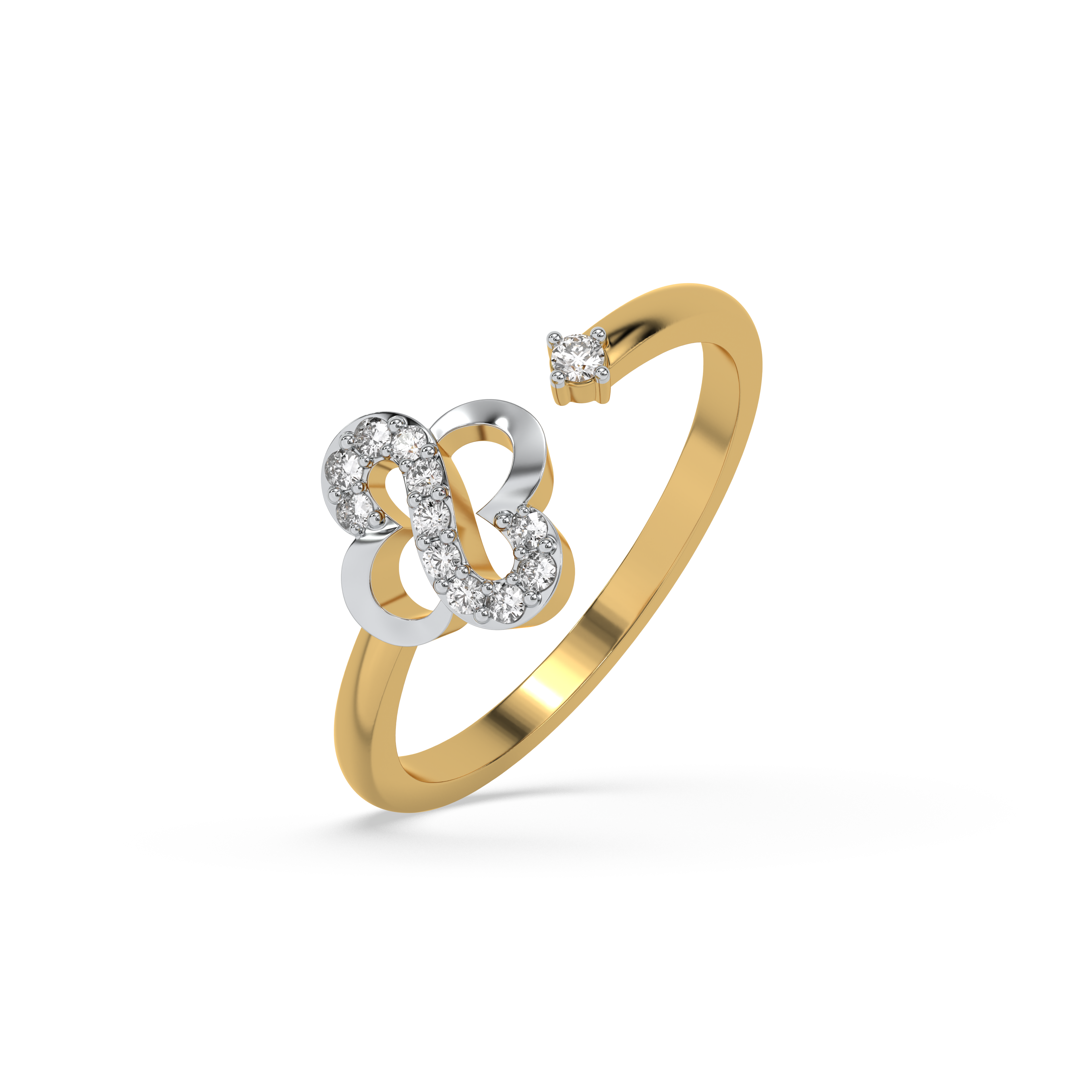 Clover S-Open - Lab Diamond Open Top Ring