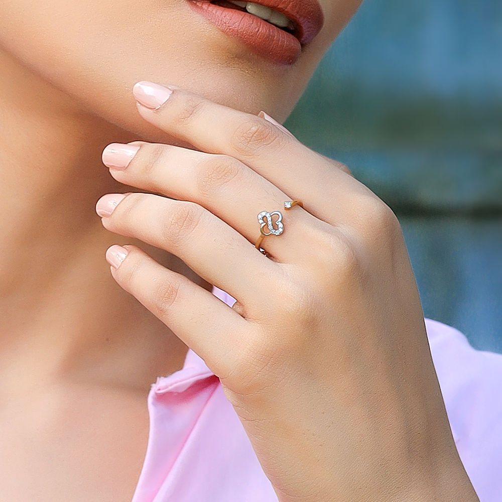 Clover S-Open - Lab Diamond Open Top Ring Main image