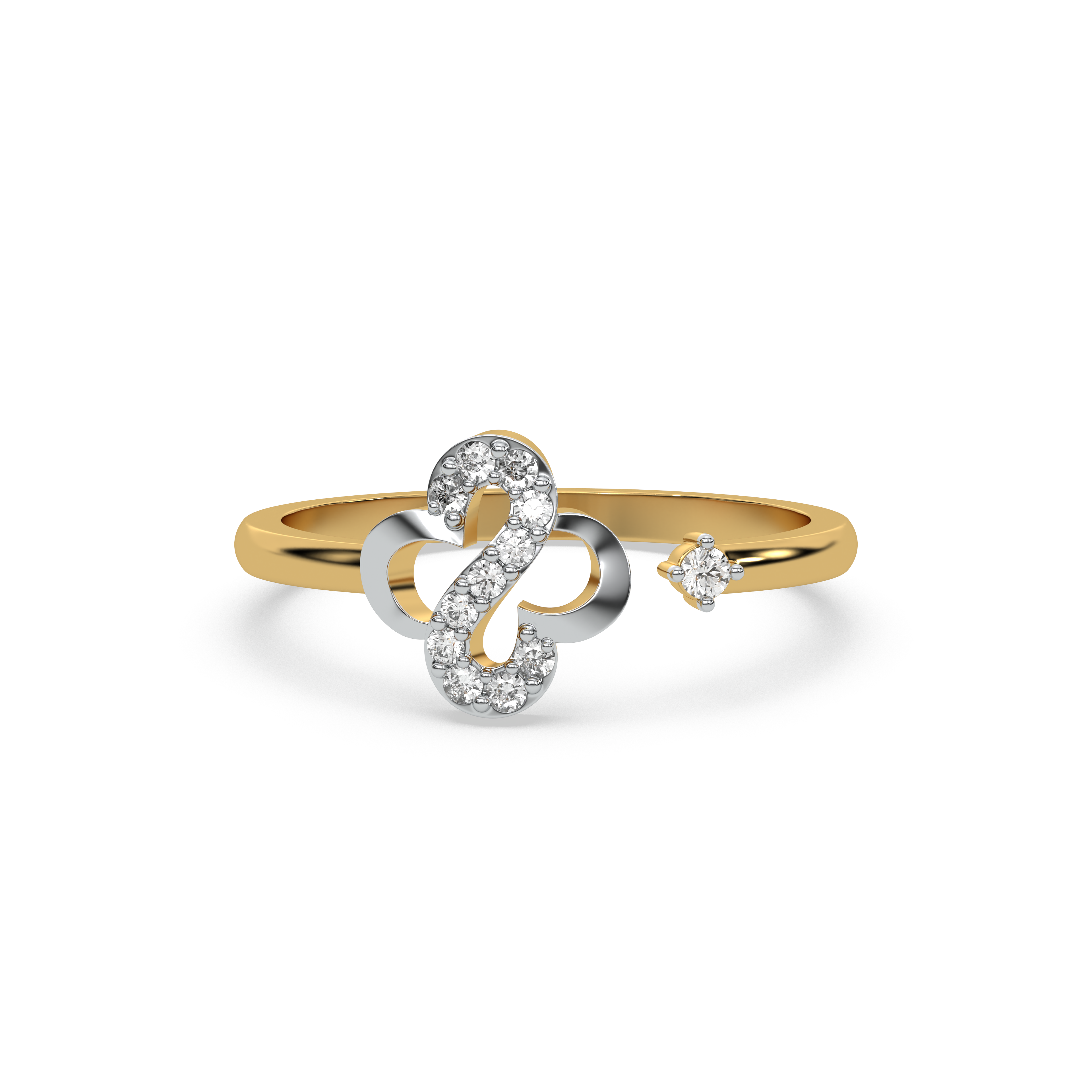 Clover S-Open - Lab Diamond Open Top Ring