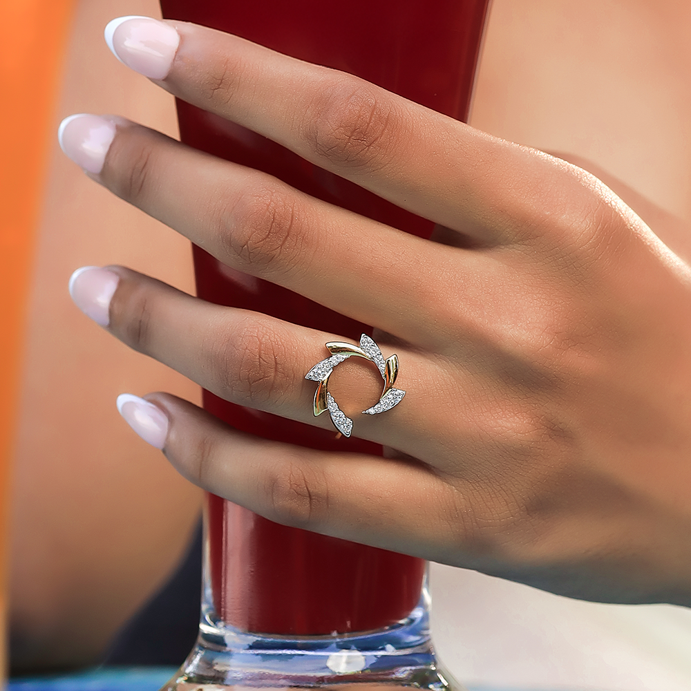 Cocktail Swirl - Lab Diamond Ring
