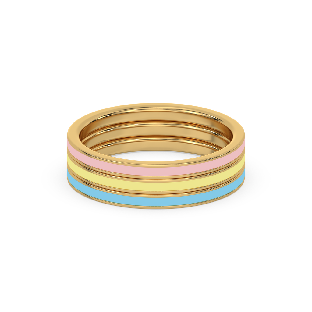 Color Splash - 18kt Gold Vermeil Stack Ring