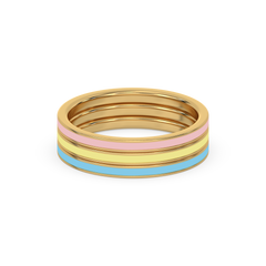 Color Splash - 18kt Gold Vermeil Stack Ring