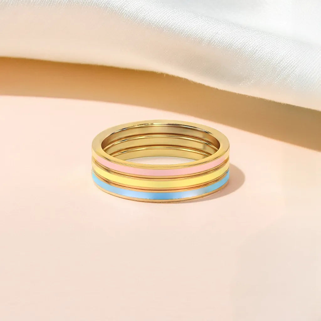 Color Splash - 18kt Gold Vermeil Stack Ring Main image