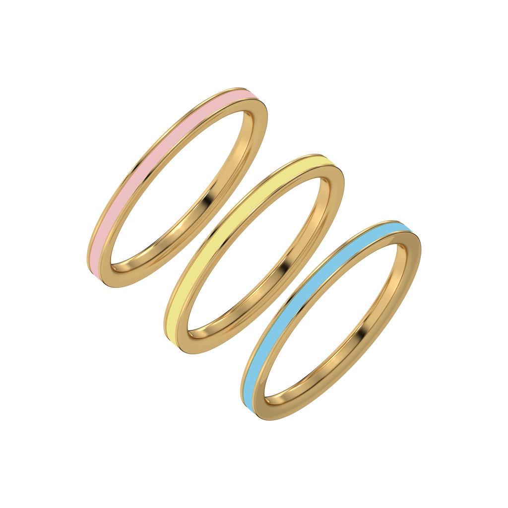 Color Splash - 18kt Gold Vermeil Stack Ring