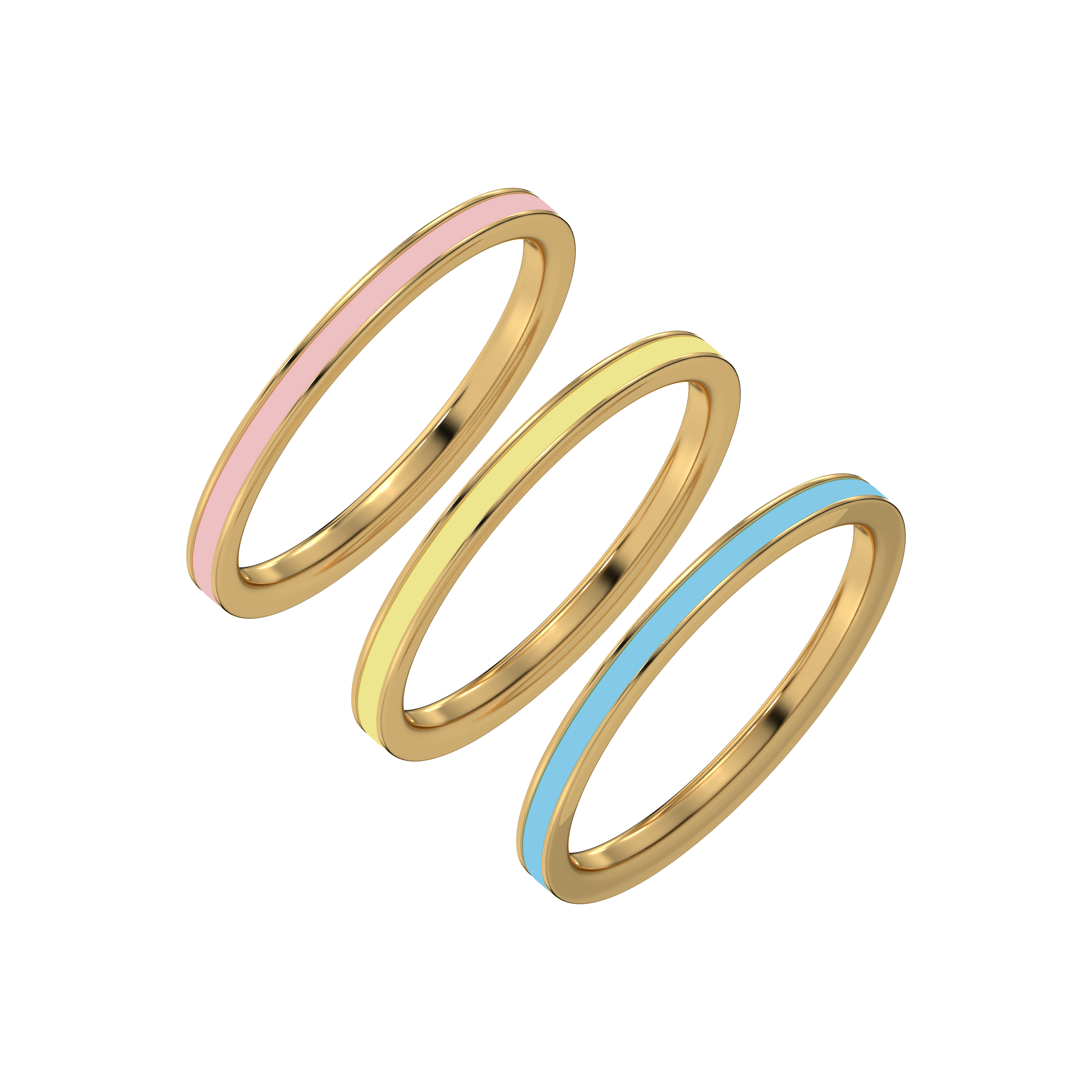 Color Splash - 18kt Gold Vermeil Stack Ring