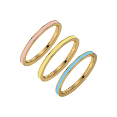 Color Splash - 18kt Gold Vermeil Stack Ring