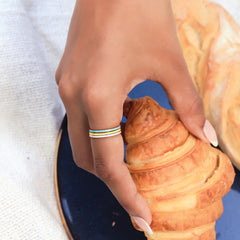 Color Splash - 18kt Gold Vermeil Stack Ring