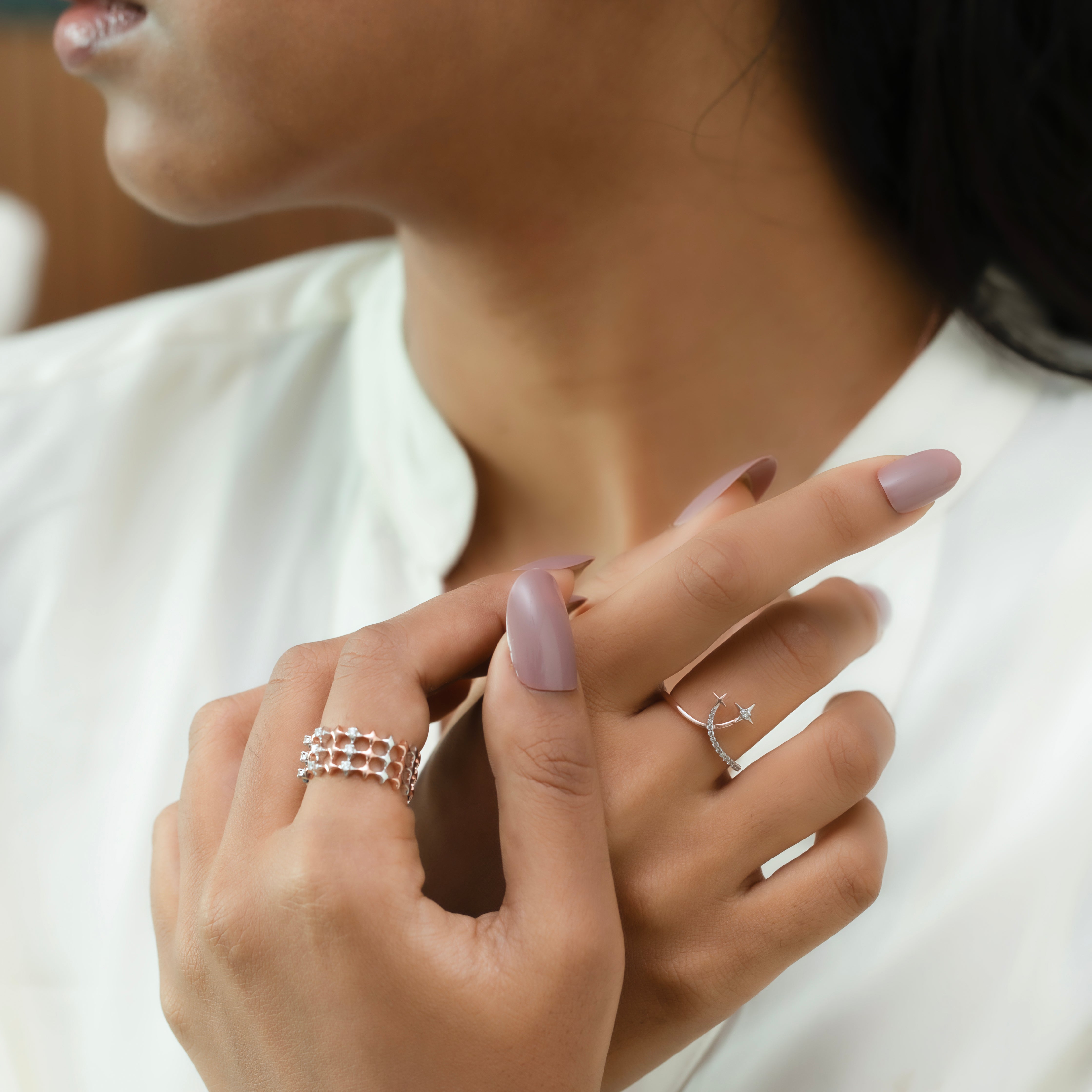 Cosmic Band - Lab Diamond Cocktail Ring
