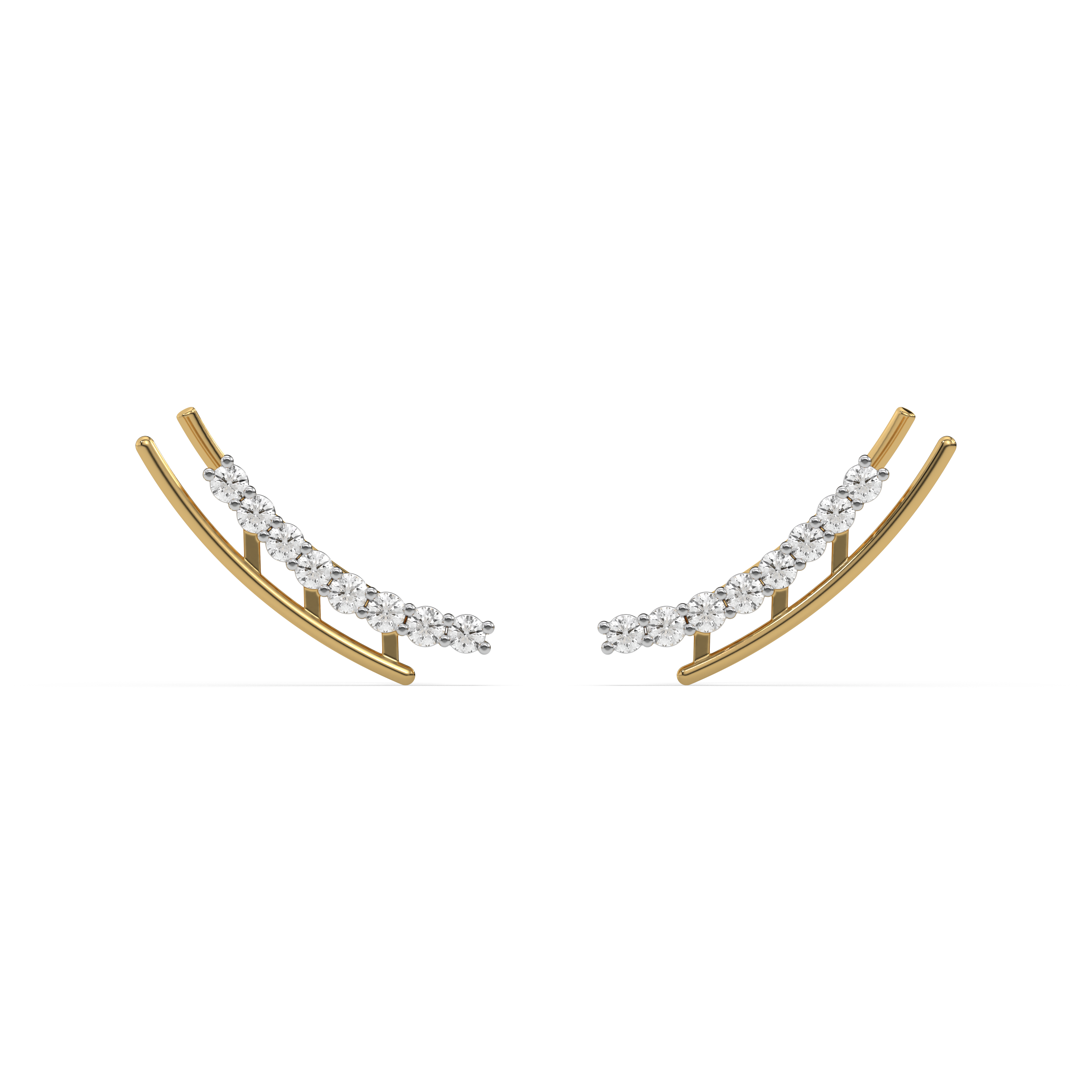 "Dare to Sparkle" Ear Cuff - Lab Diamond Earrings