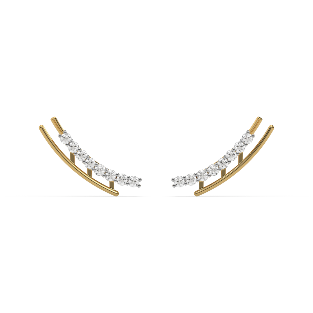 "Dare to Sparkle" Ear Cuff - Lab Diamond Earrings