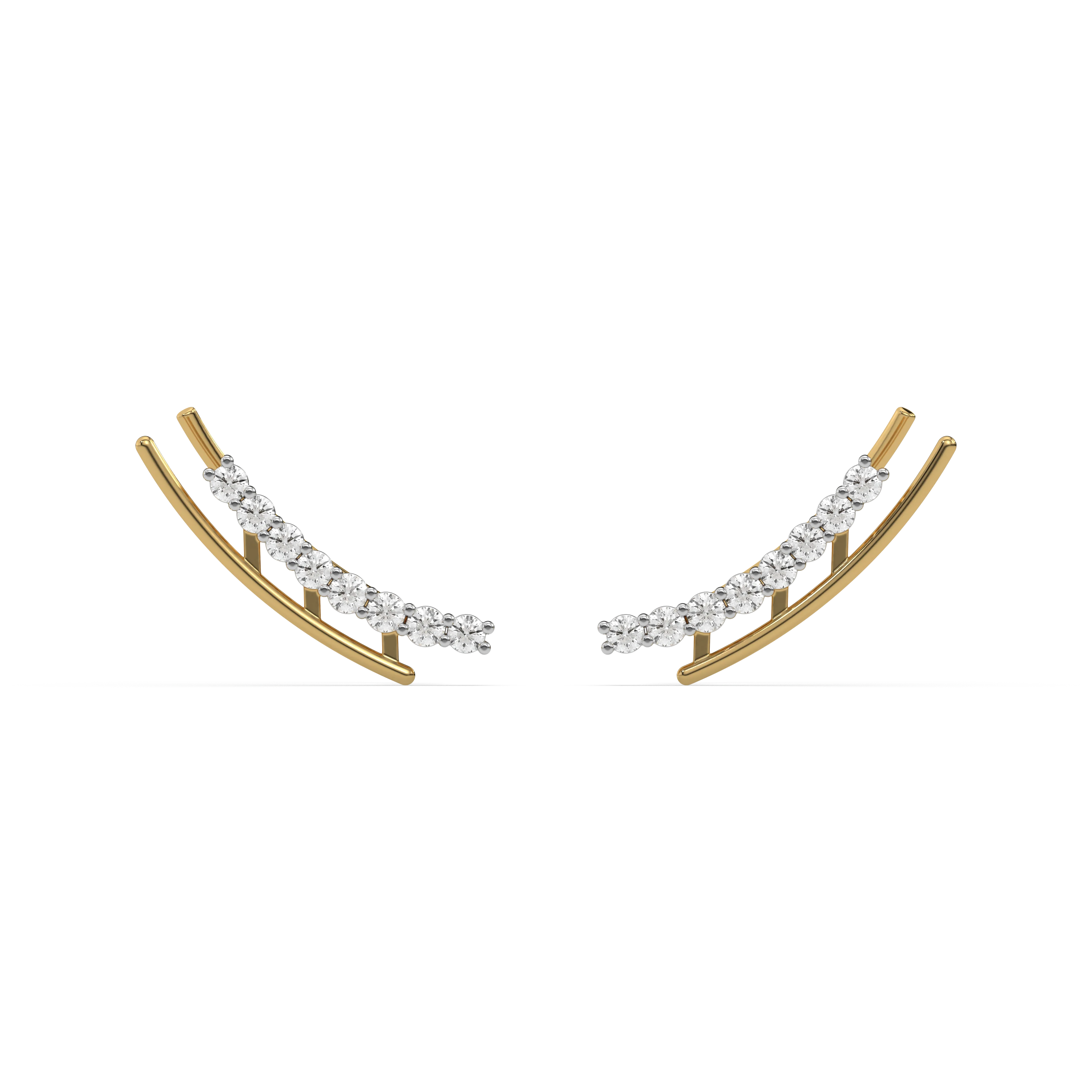 "Dare to Sparkle" Ear Cuff - Lab Diamond Earrings