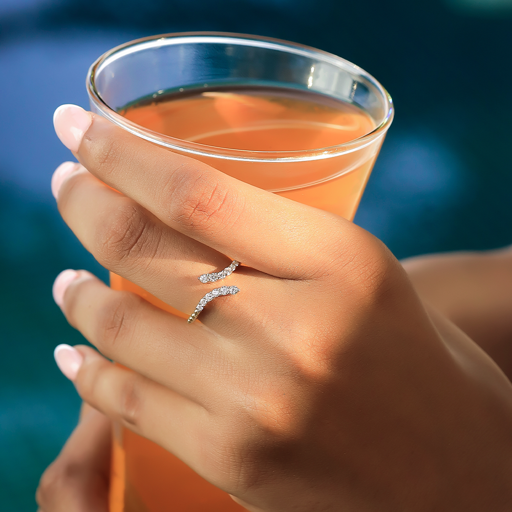 "Dare to Sparkle" - Lab Diamond Open Top Ring