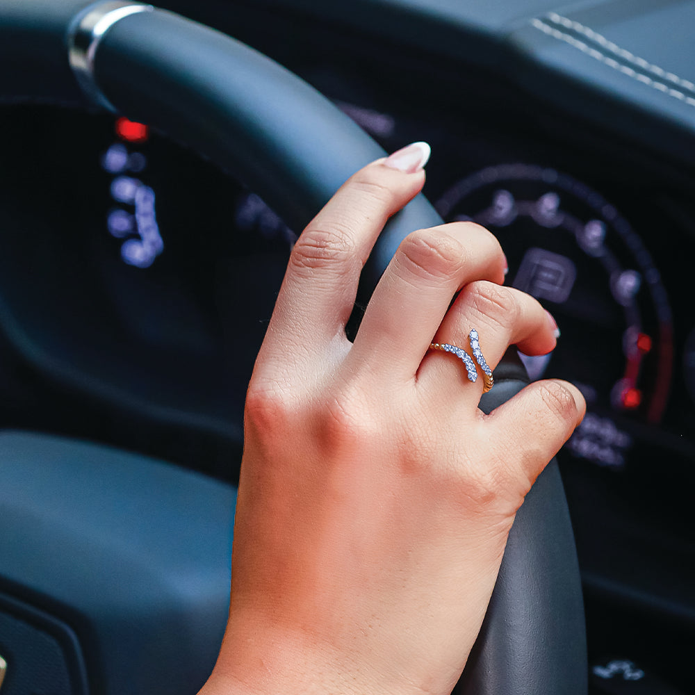 "Dare to Sparkle" - Lab Diamond Open Top Ring