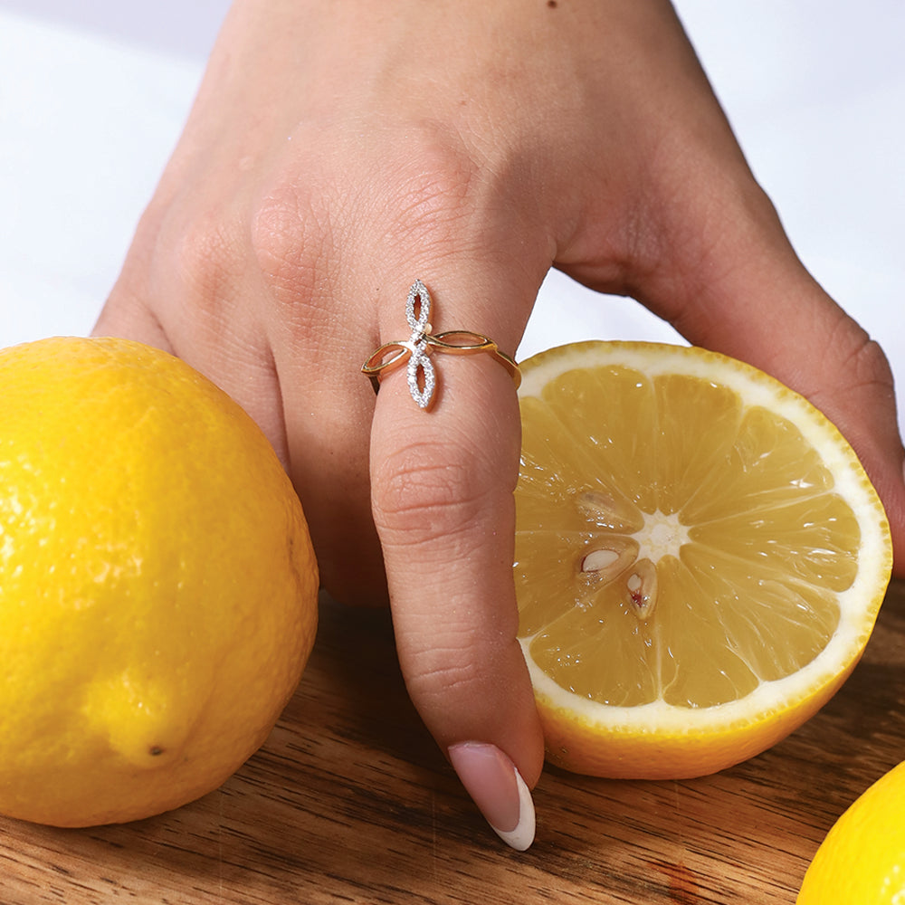 Duo Fleur - Lab Diamond Fashion Ring Secondary image