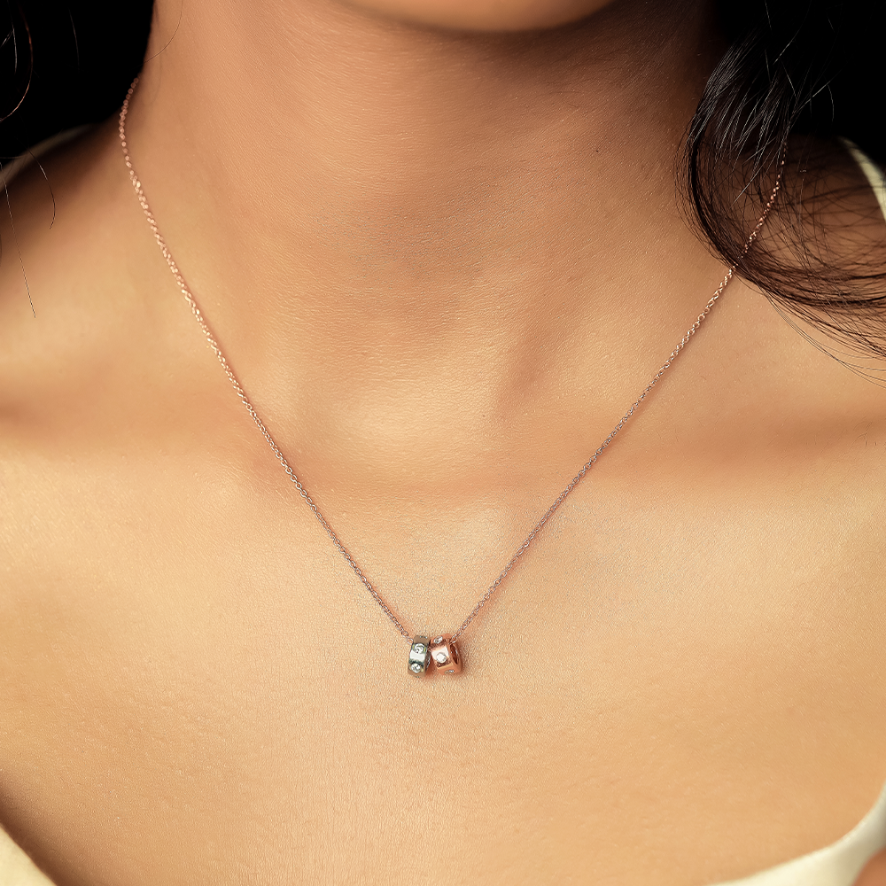 Duo Harmony - Lab Diamond Pendant Necklace Secondary image