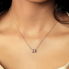 Duo Harmony - Lab Diamond Pendant Necklace