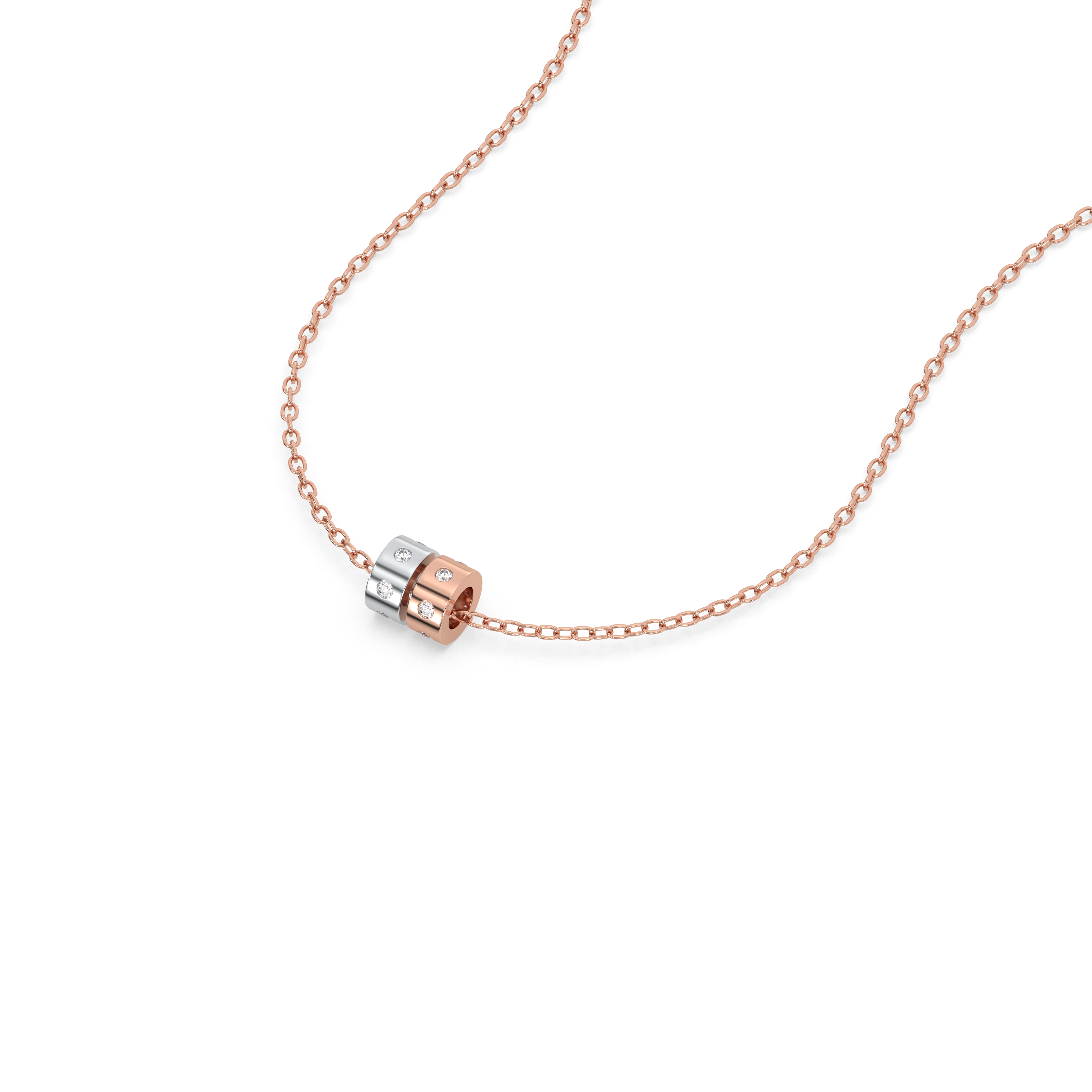 Duo Harmony - Lab Diamond Pendant Necklace Main image