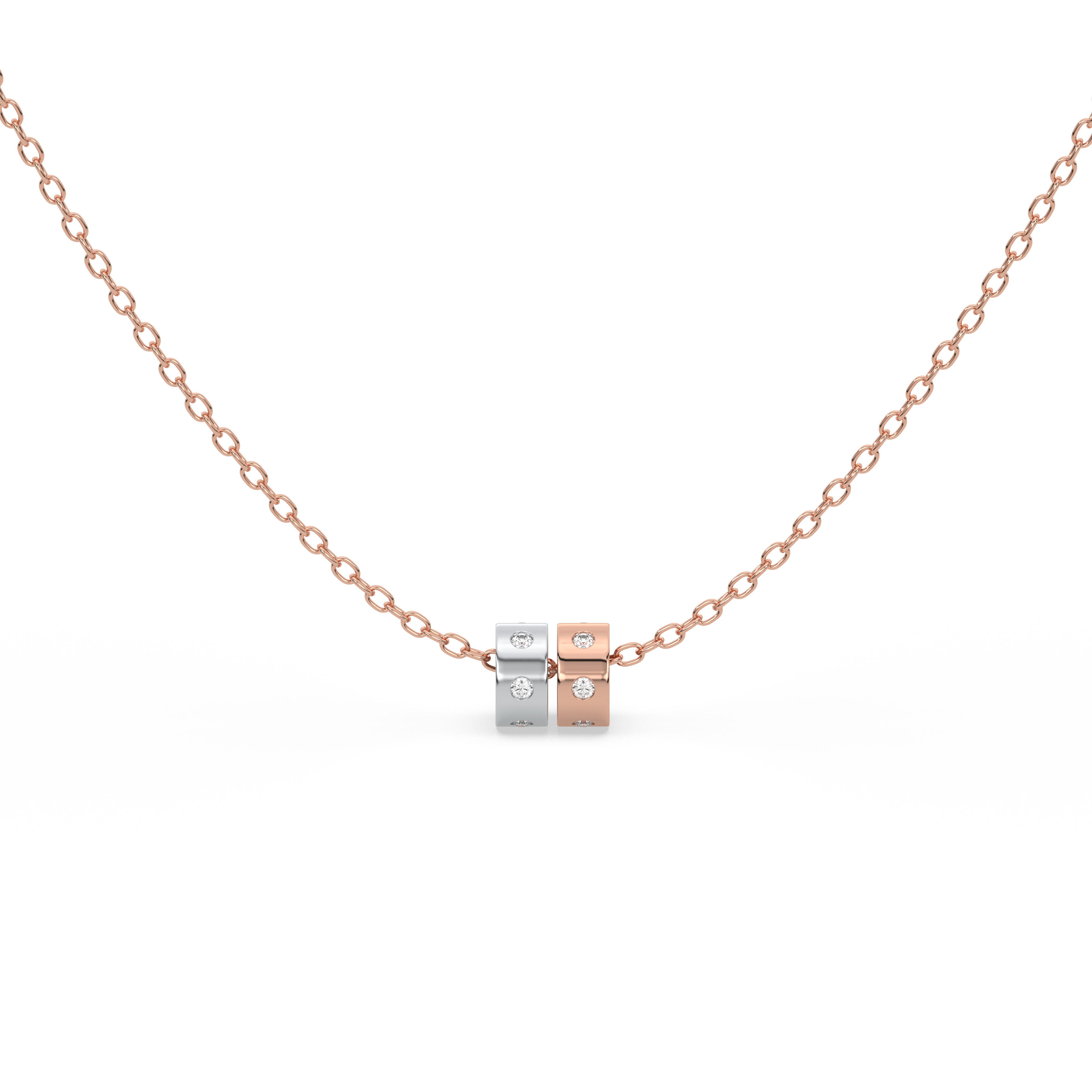Duo Harmony - Lab Diamond Pendant Necklace