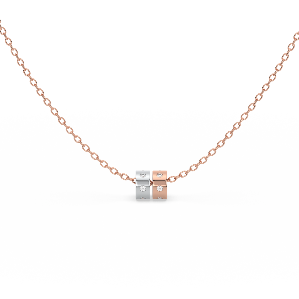 Duo Harmony - Lab Diamond Pendant Necklace