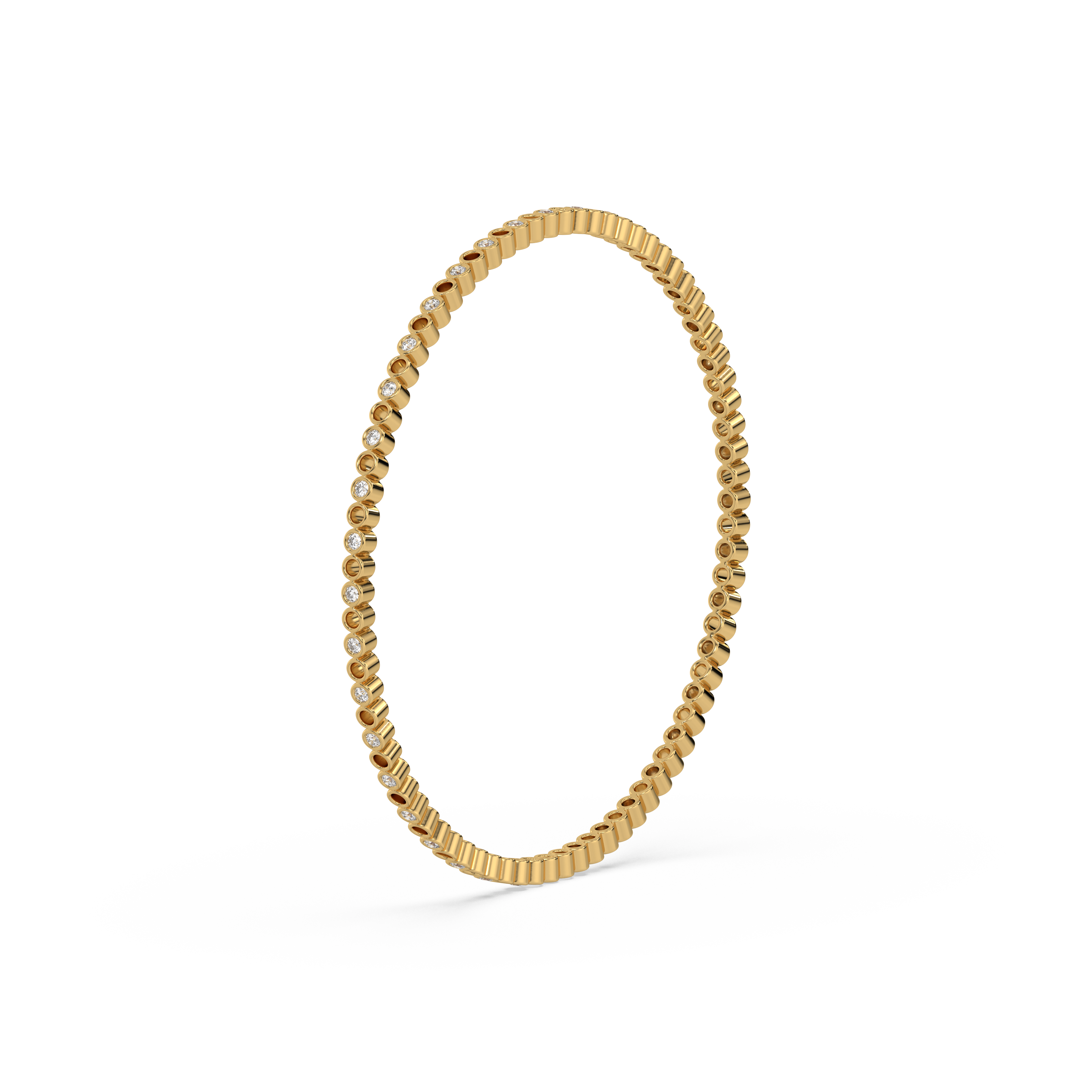 Beaded - Lab Diamond Bangle
