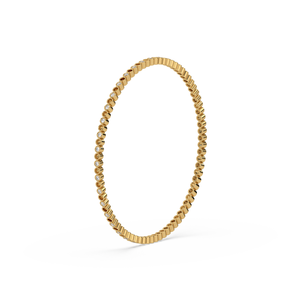 Beaded - Lab Diamond Bangle