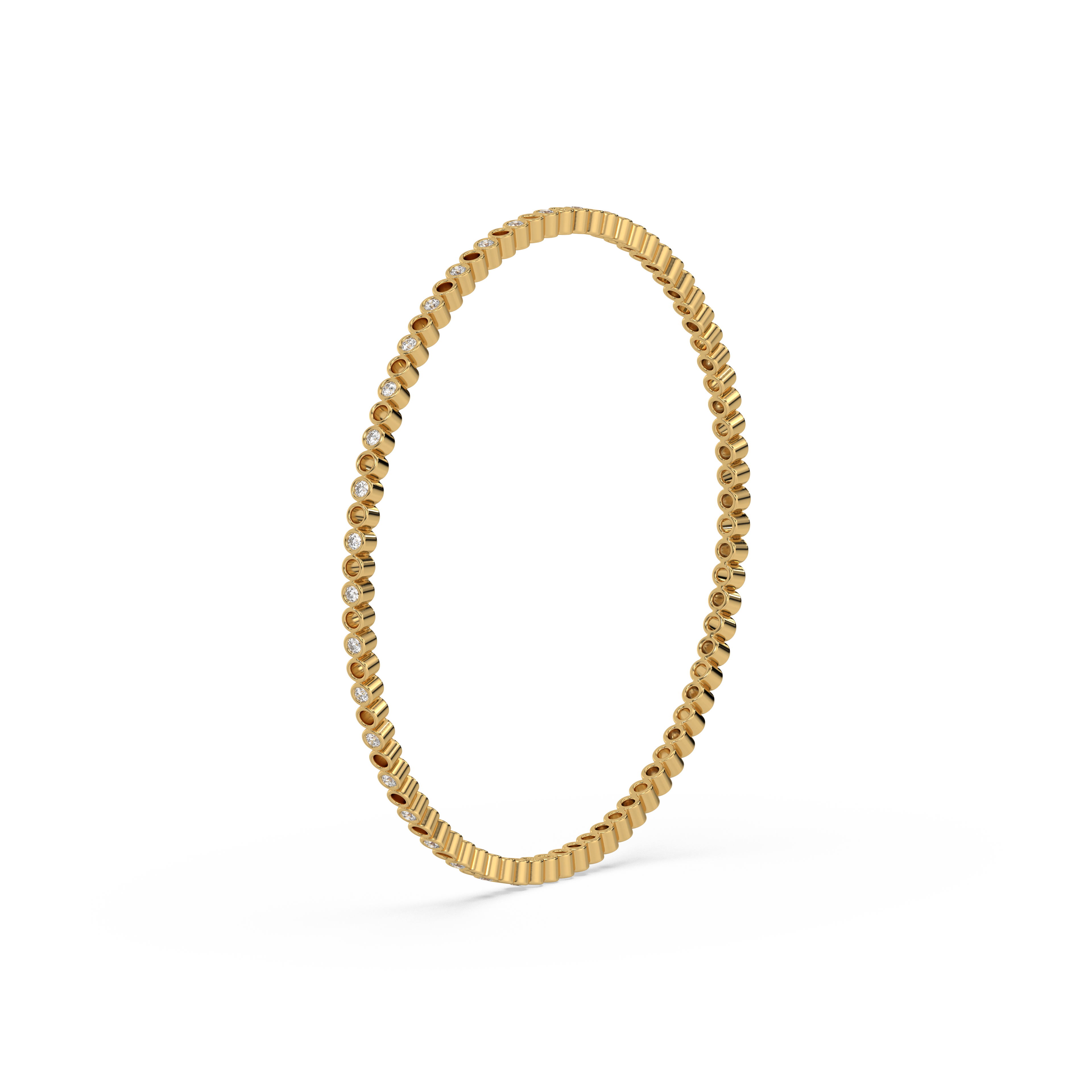 Beaded - Lab Diamond Bangle