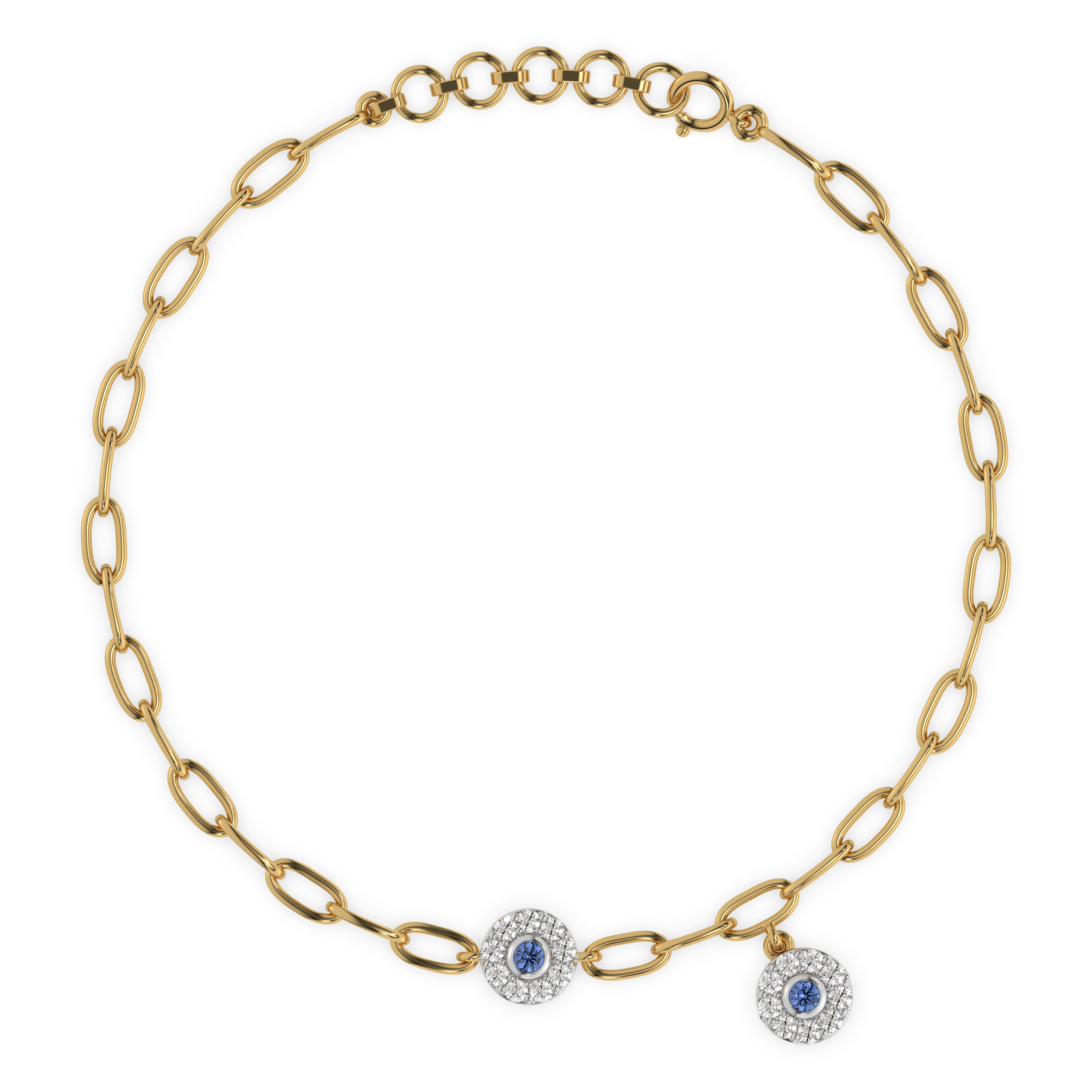 Evil Eye Elixir - Lab Diamond Charm Bracelet