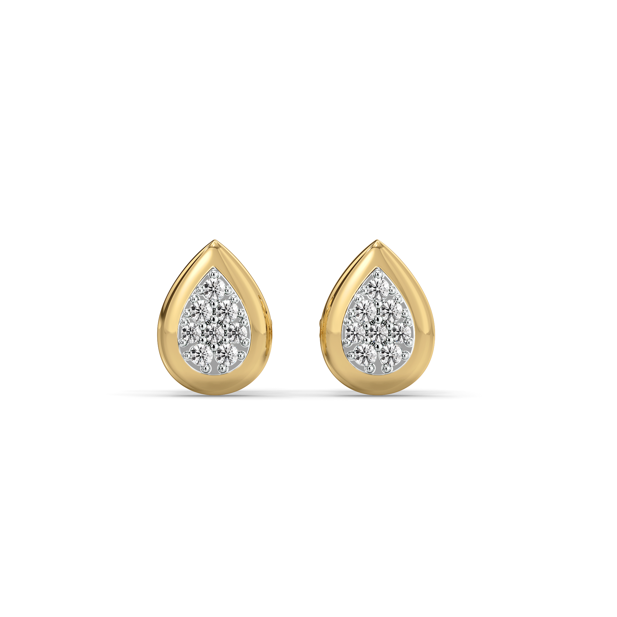 Glistening Raindrop - Lab Diamond Stud Earrings Secondary image