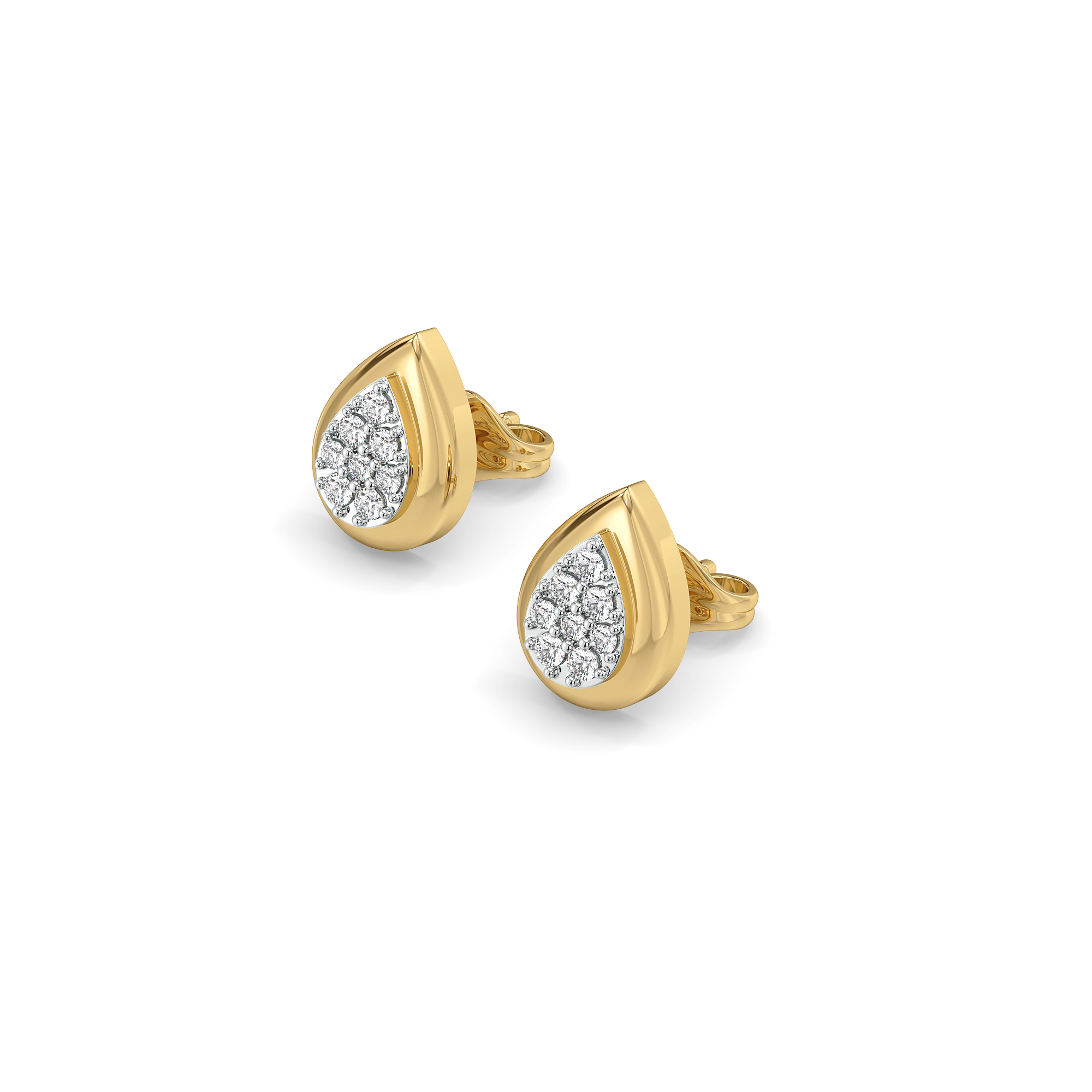 Glistening Raindrop - Lab Diamond Stud Earrings Main image
