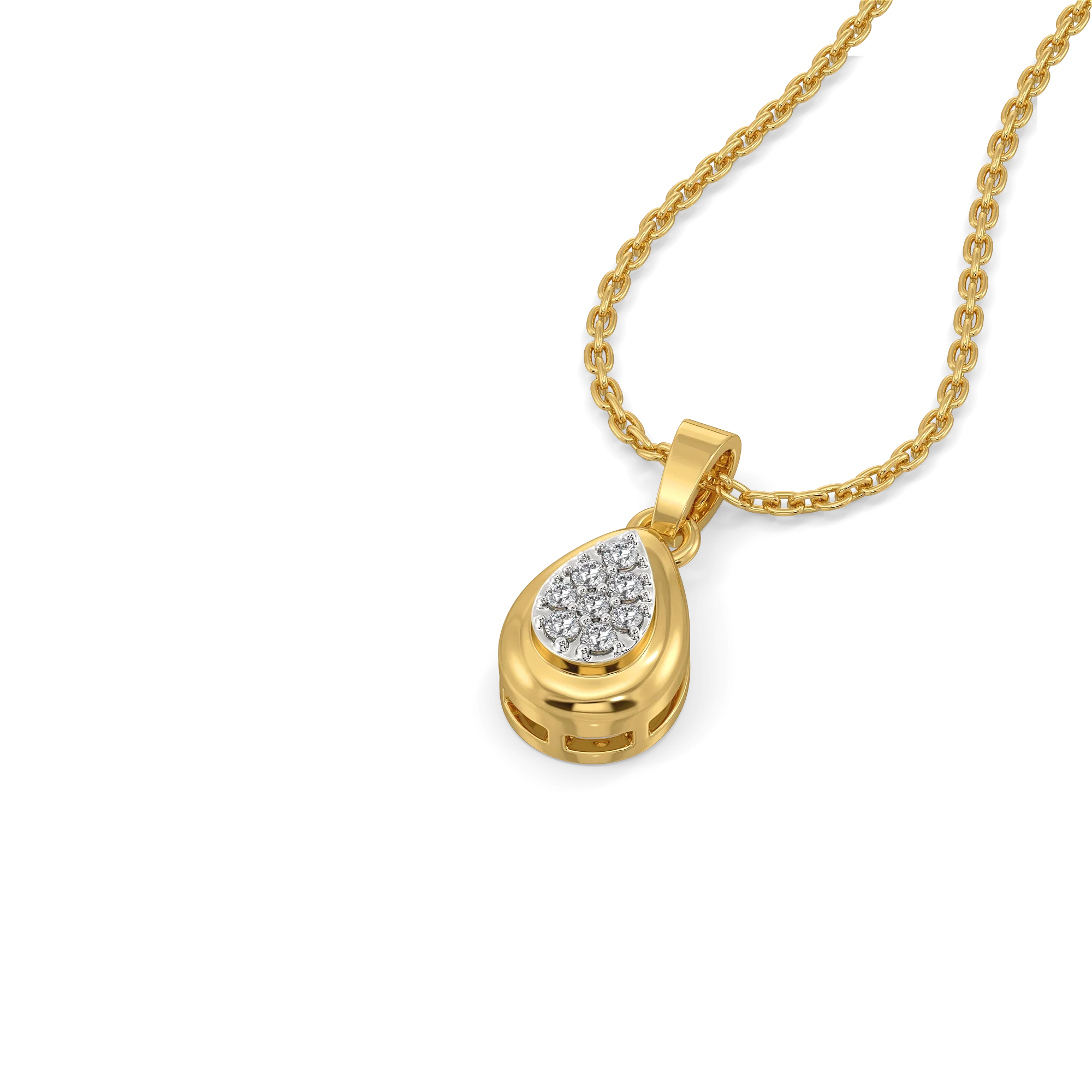 Glistening Raindrop - Lab Diamond Pendant Necklace Secondary image