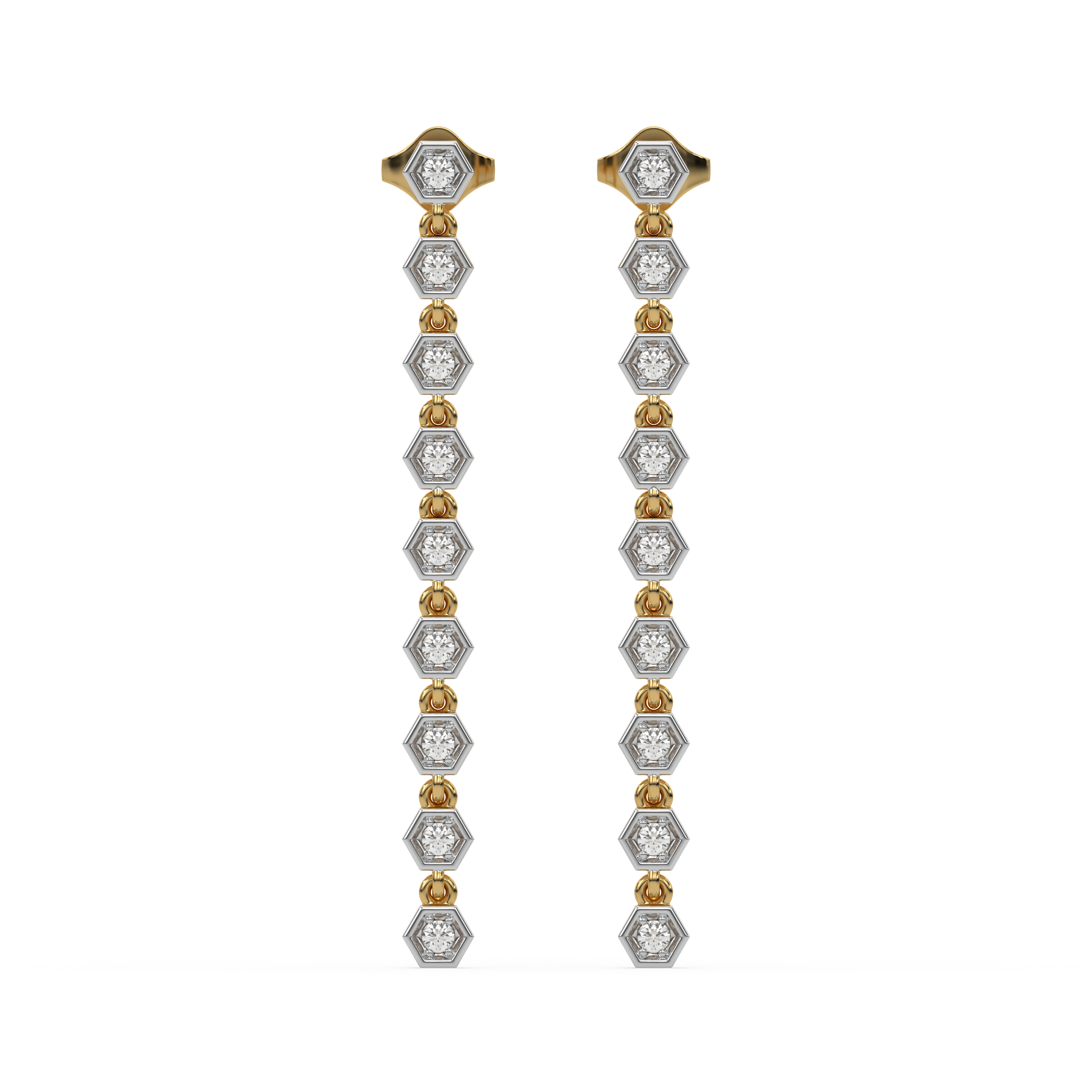 Lustrous Bezel - Lab Diamond Drop Earrings