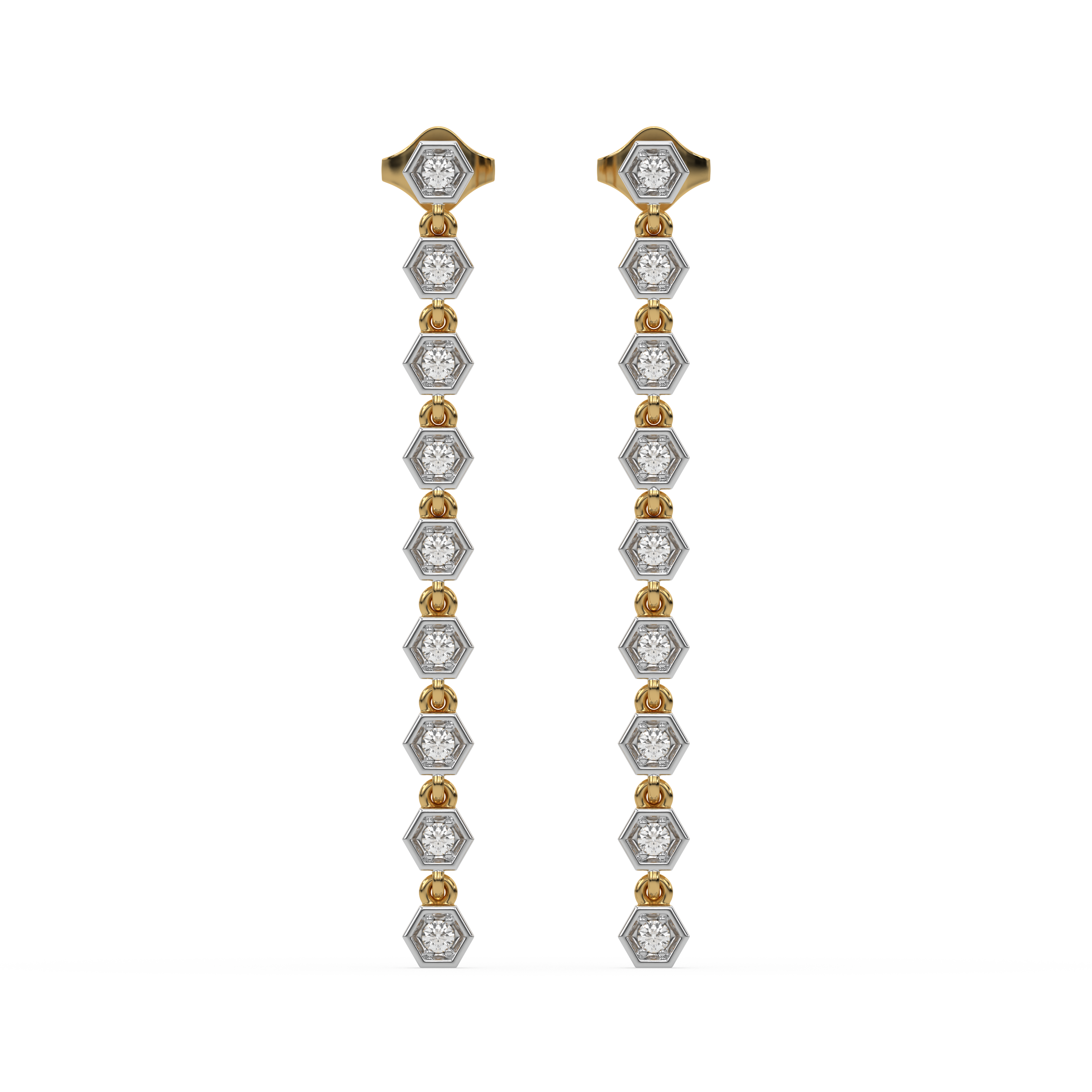 Lustrous Bezel - Lab Diamond Drop Earrings