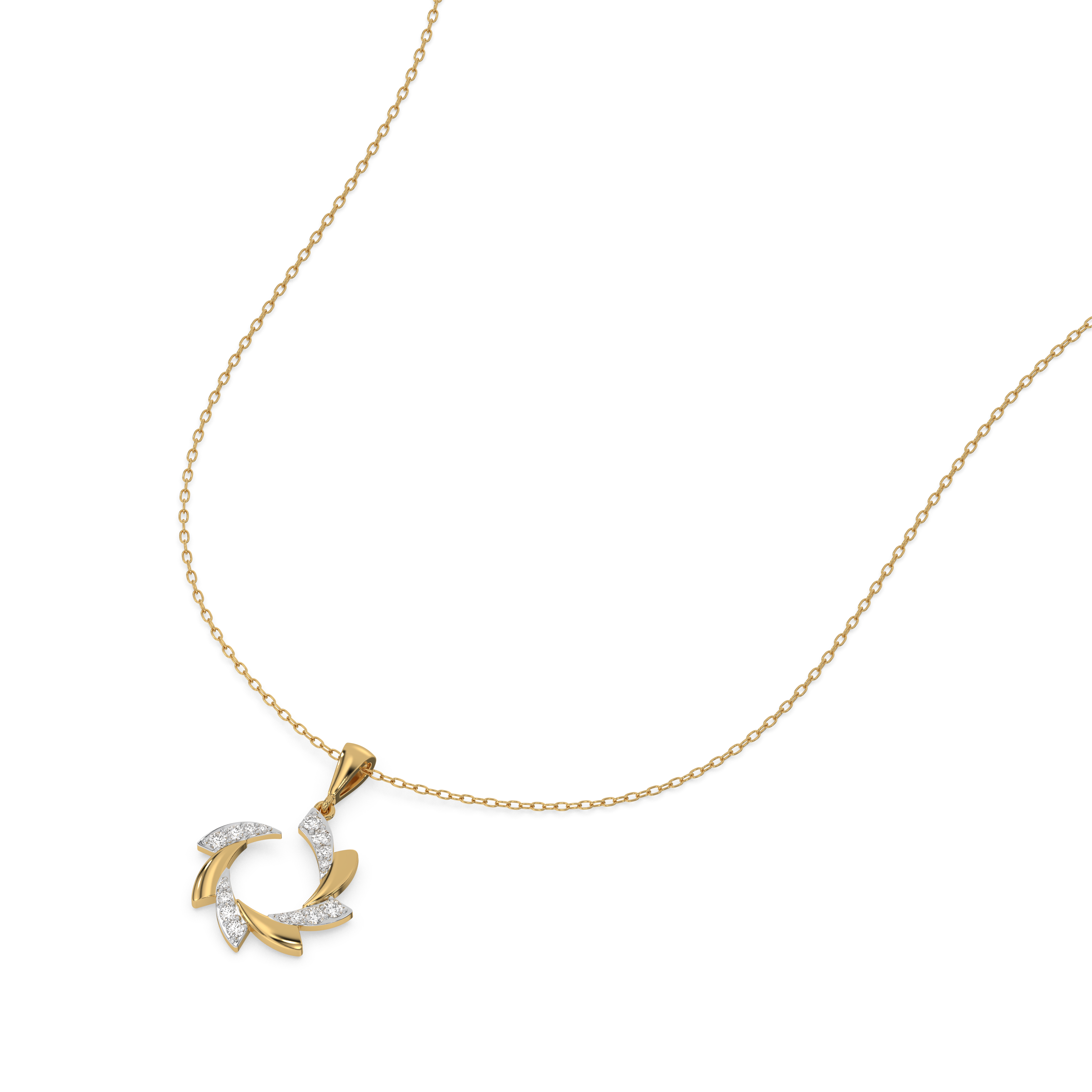 Cocktail Swirl - Lab Diamond Pendant Necklace