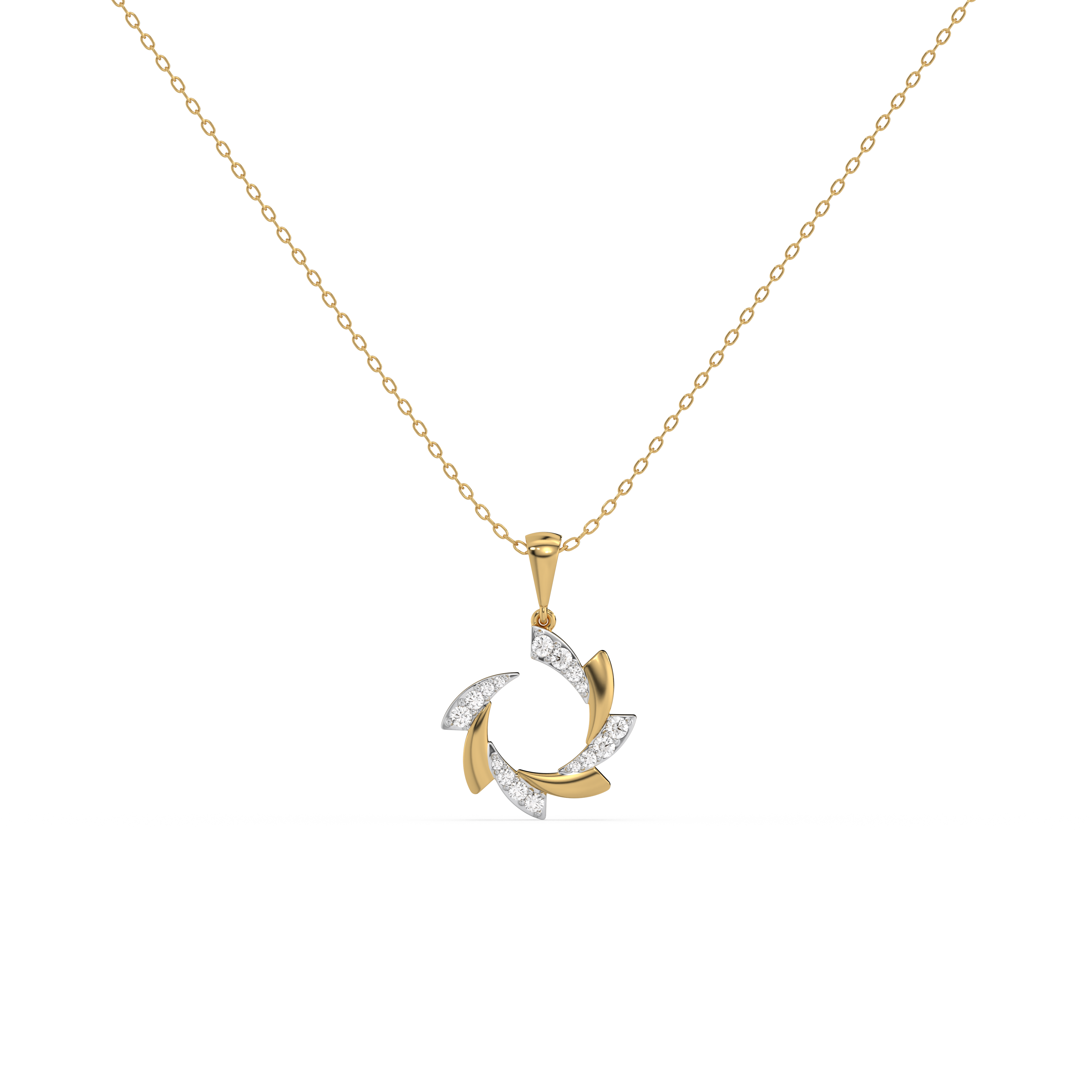 Cocktail Swirl - Lab Diamond Pendant Necklace